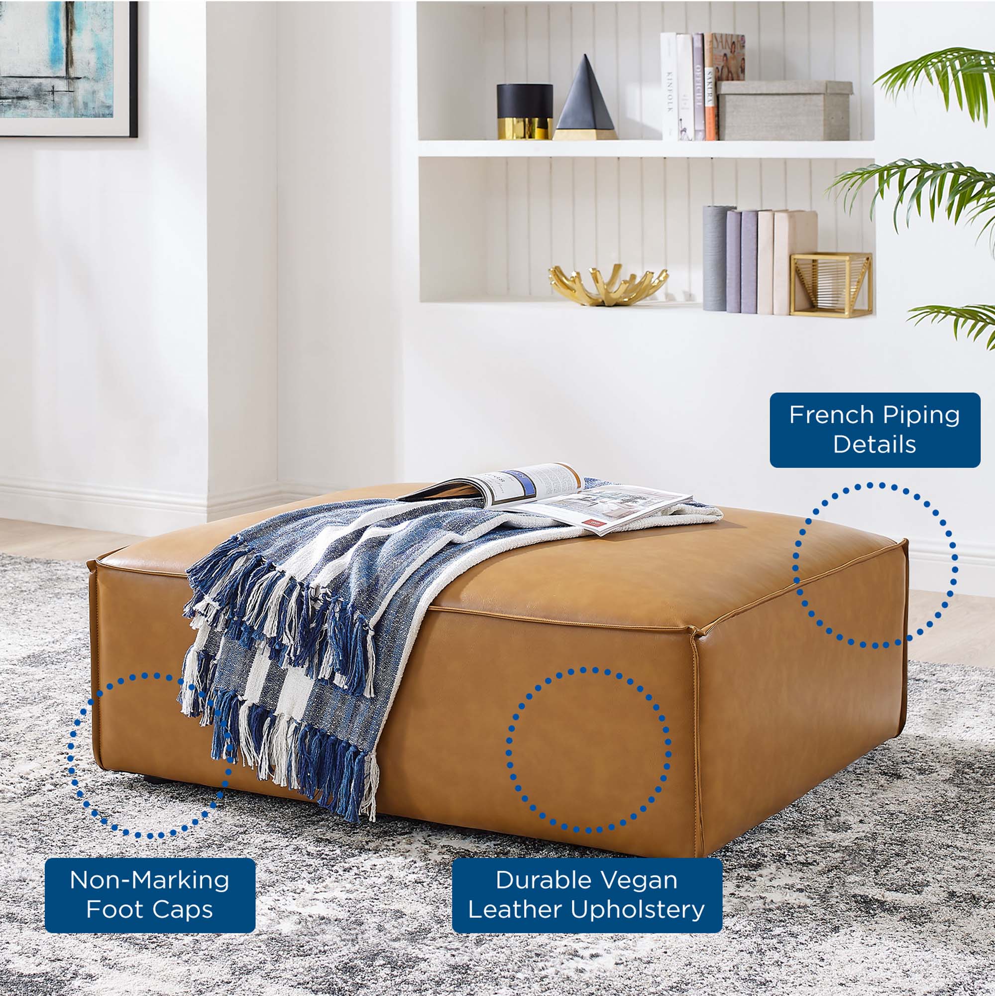 Chaise sans accoudoirs rembourrée en duvet Commix