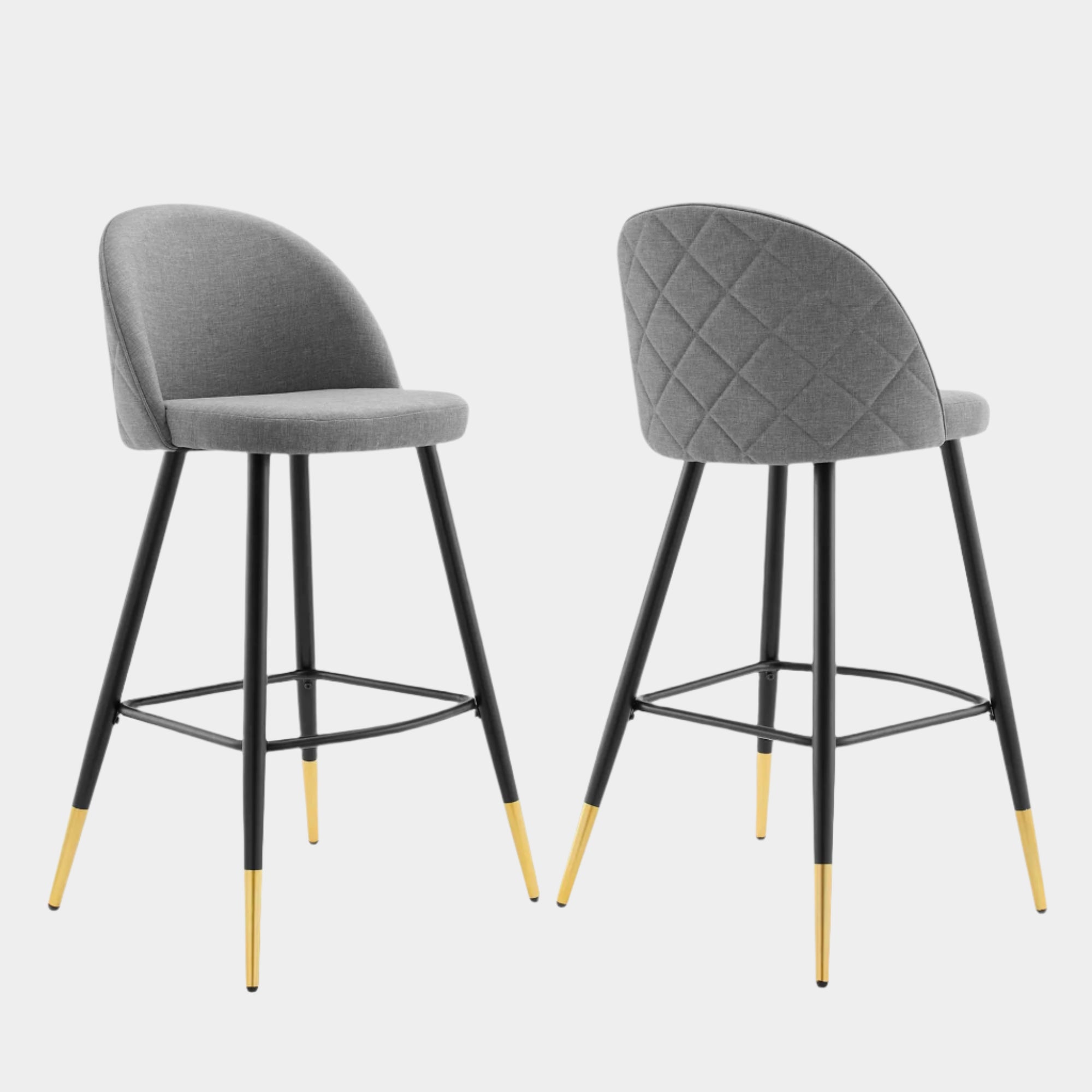 Cordial Fabric Bar Stools - Set of 2