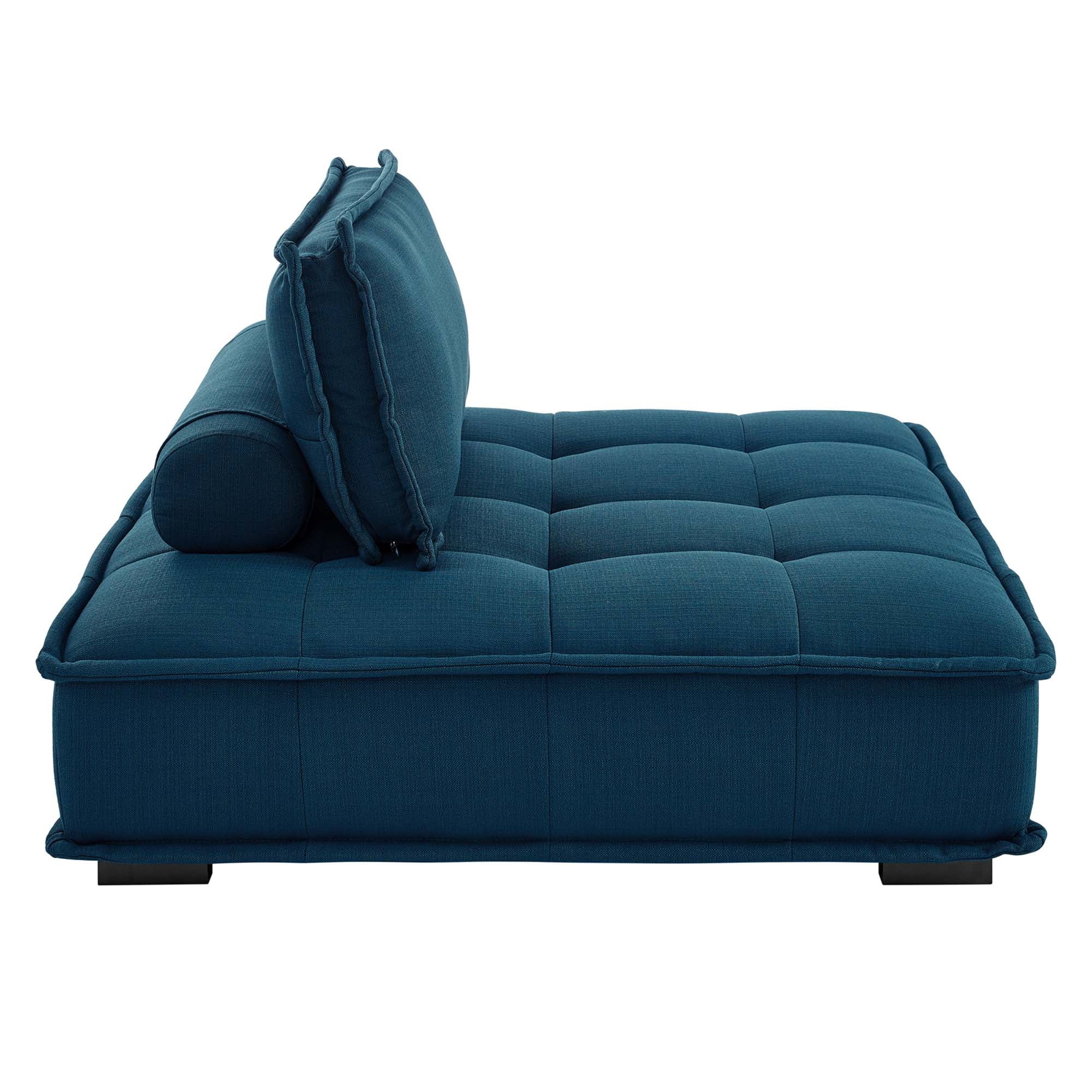 Chaise sans accoudoirs en tissu capitonné Saunter