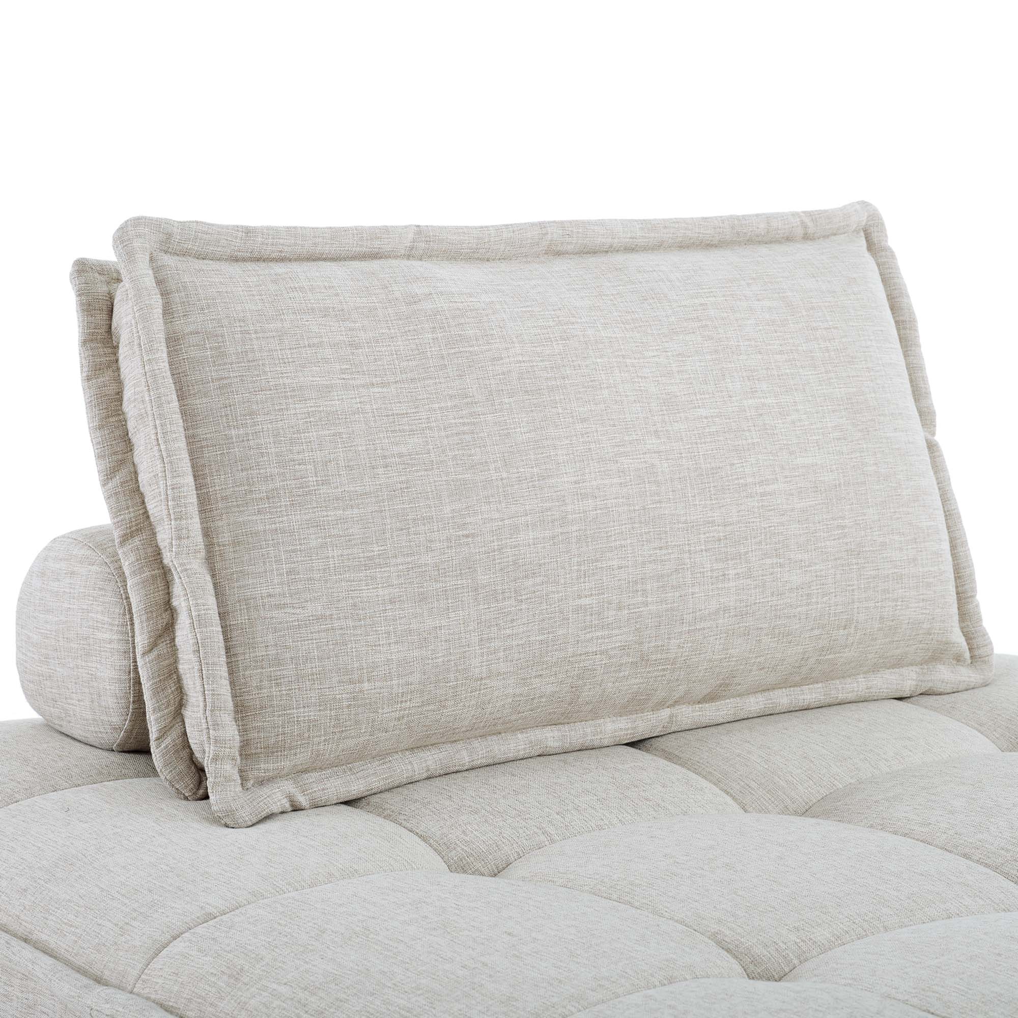 Chaise sans accoudoirs en tissu capitonné Saunter