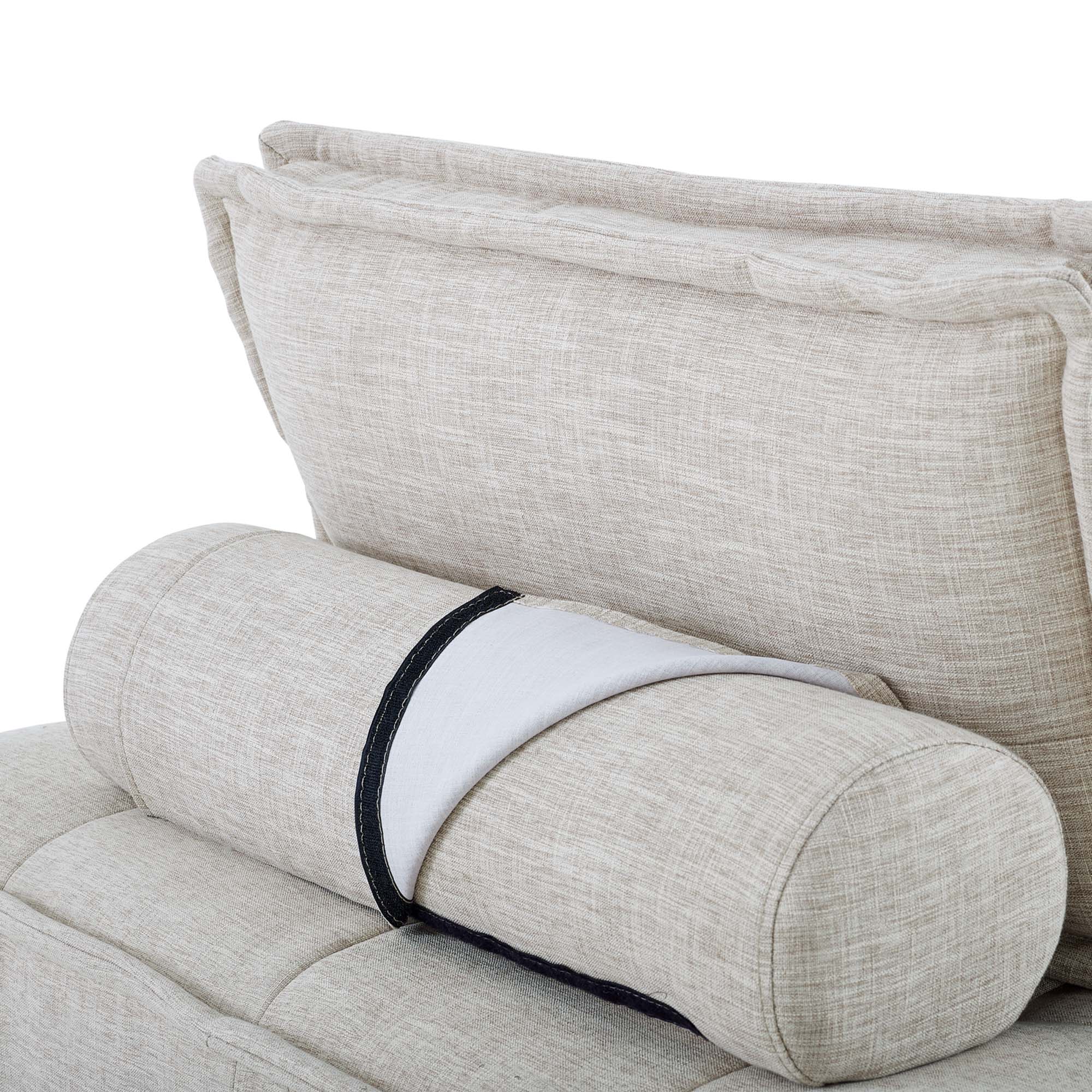 Chaise sans accoudoirs en tissu capitonné Saunter