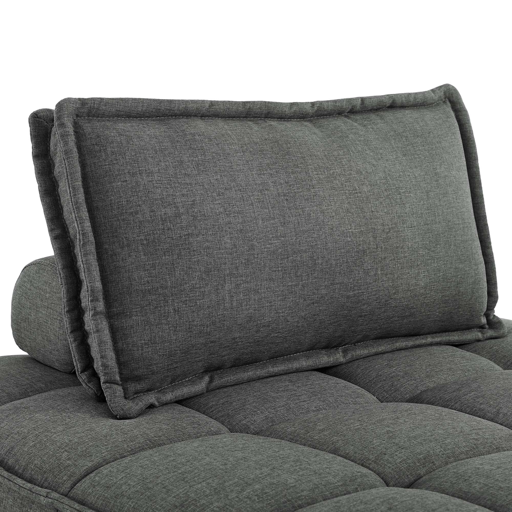 Chaise sans accoudoirs en tissu capitonné Saunter