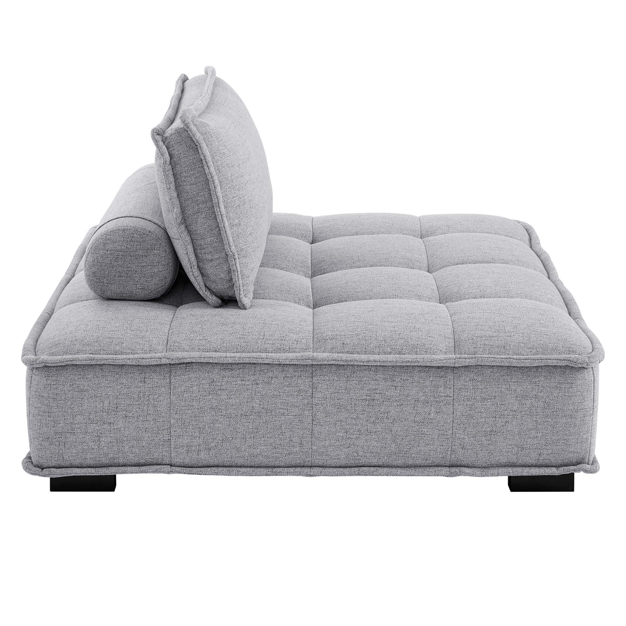 Chaise sans accoudoirs en tissu capitonné Saunter