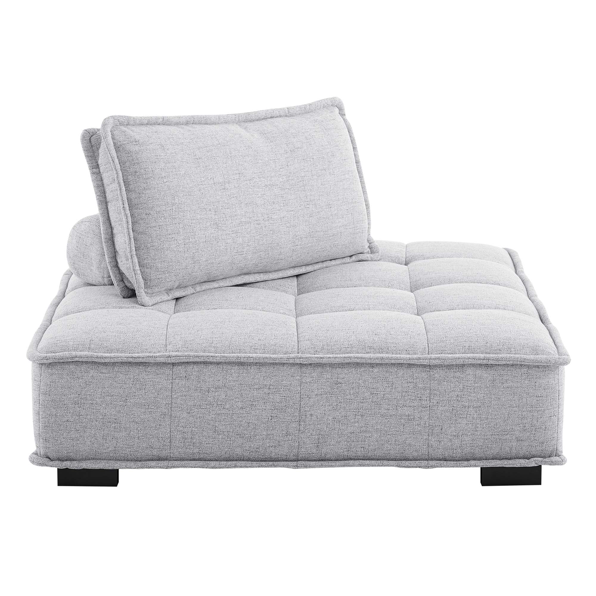 Chaise sans accoudoirs en tissu capitonné Saunter