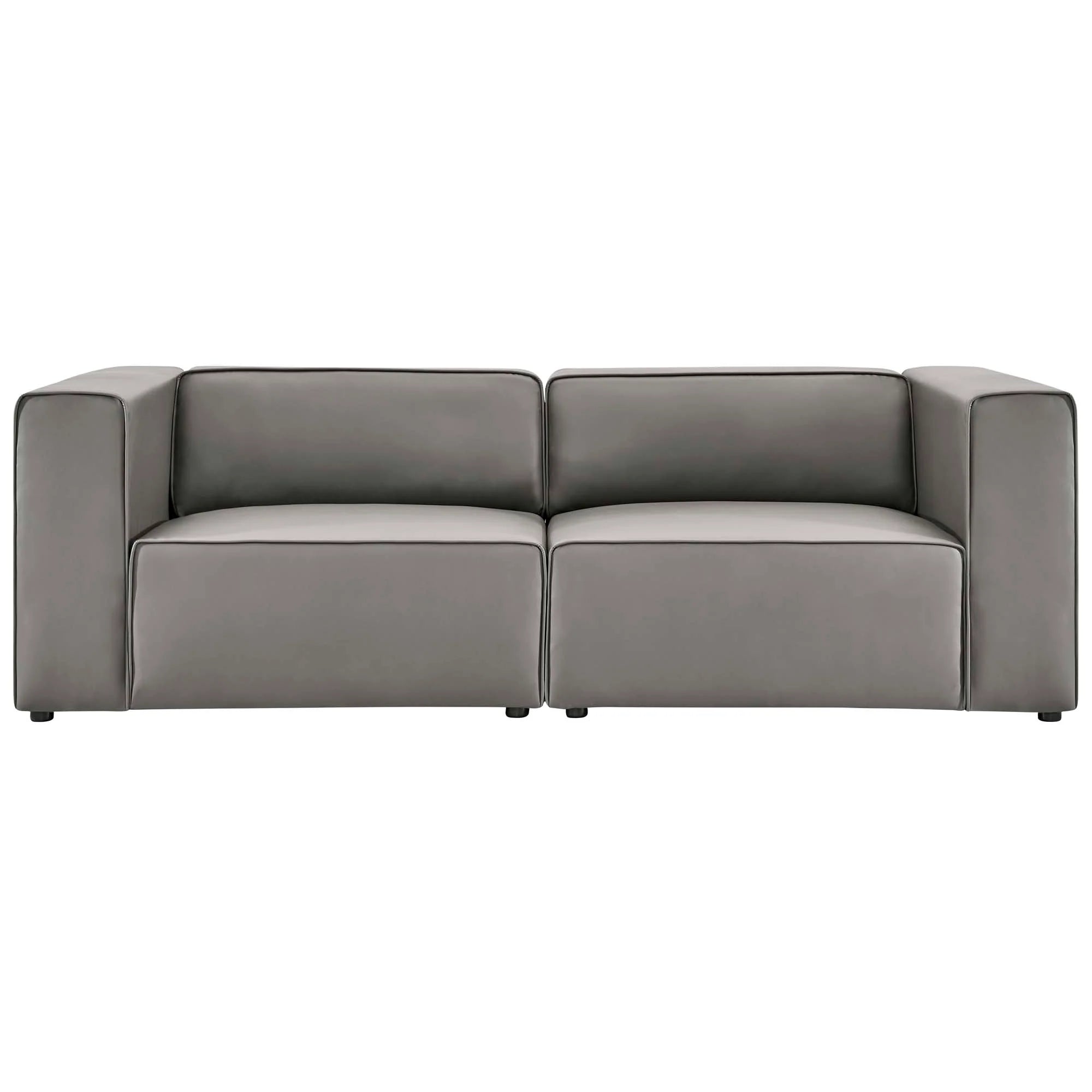 Mingle Vegan Leather 2-Piece Sectional Sofa Loveseat