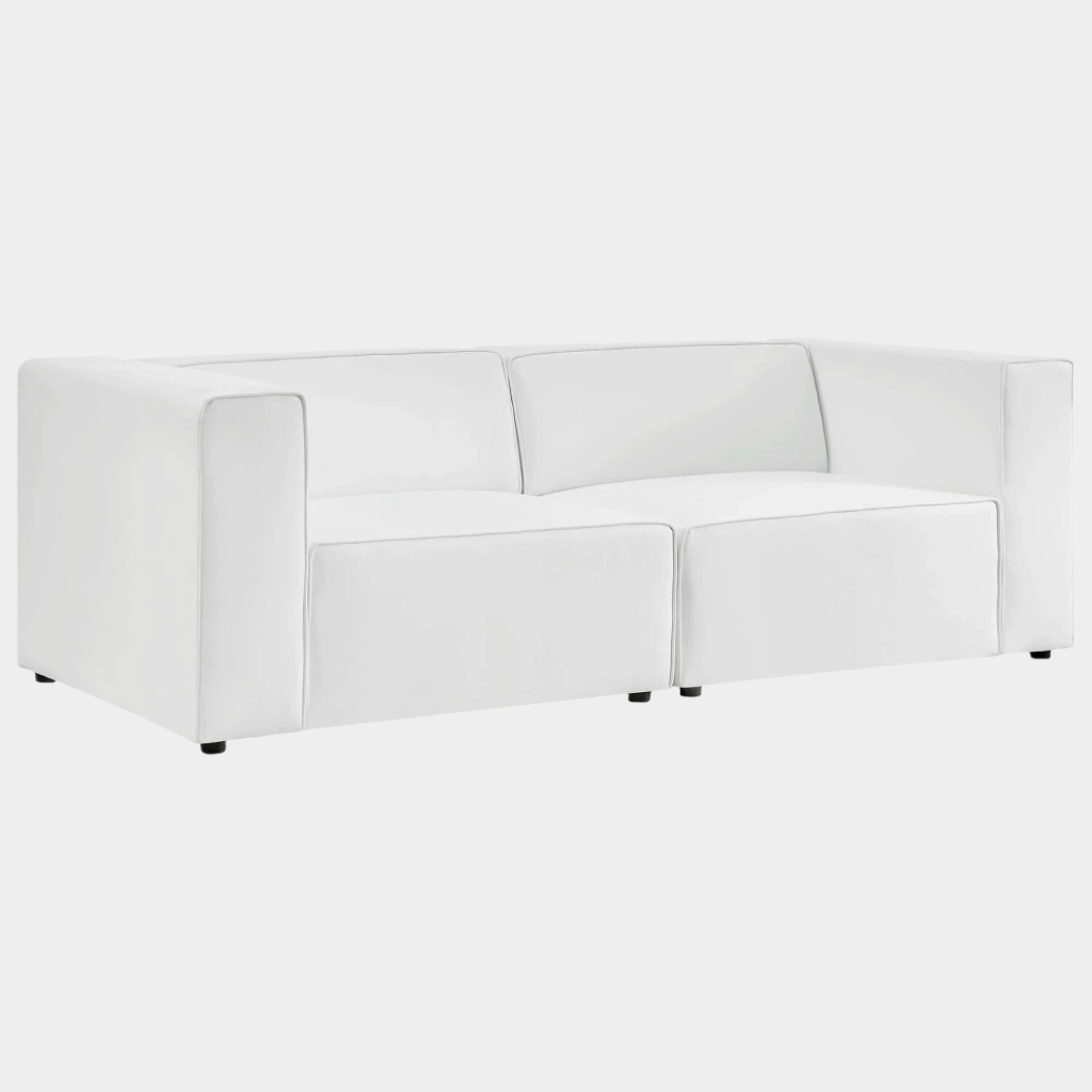Mingle Vegan Leather 2-Piece Sectional Sofa Loveseat