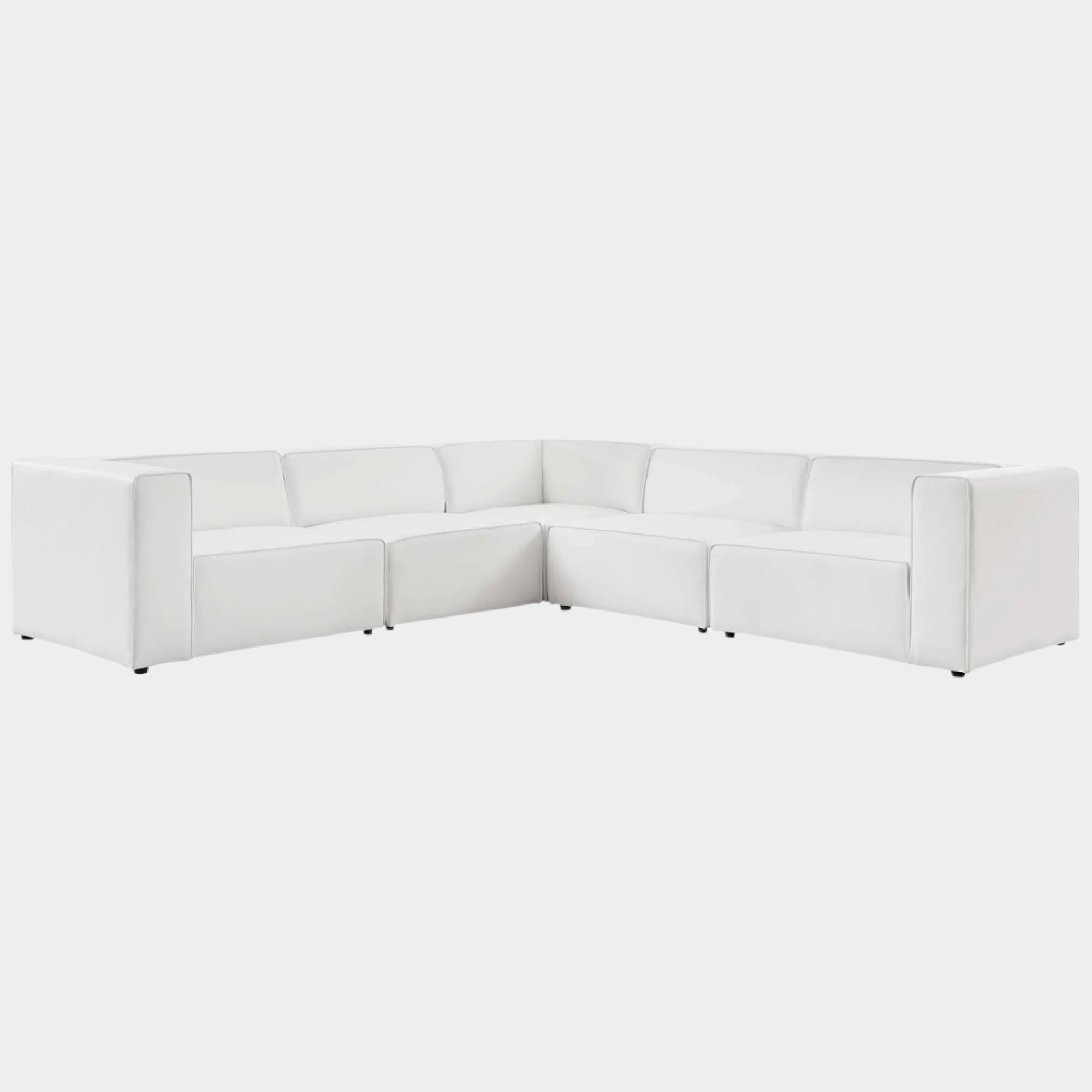 Mingle Vegan Leather 5-Piece Sectional Sofa