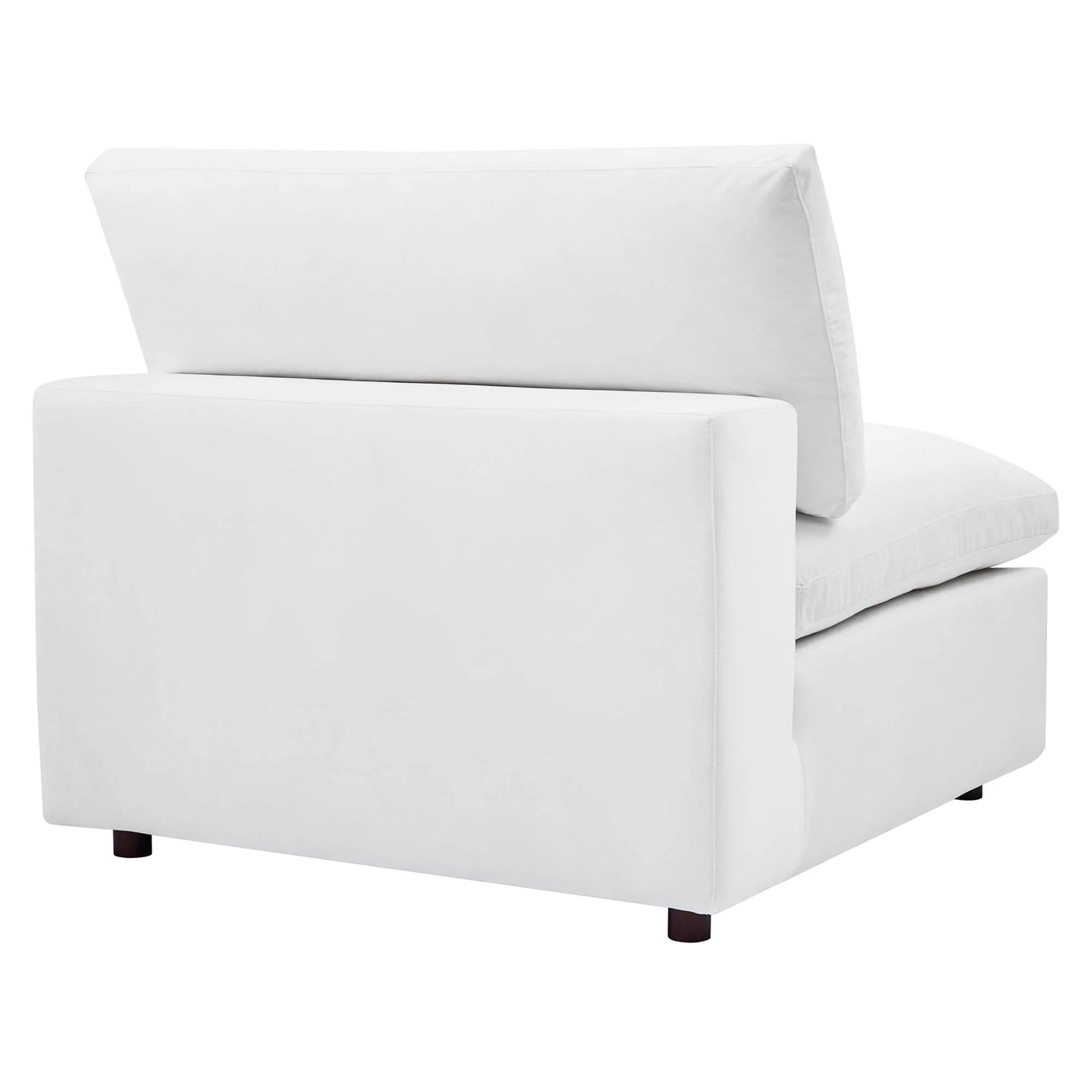 Commix 5-Piece Down Filled Overstuffed Performance Velvet Sectional Sofa in White