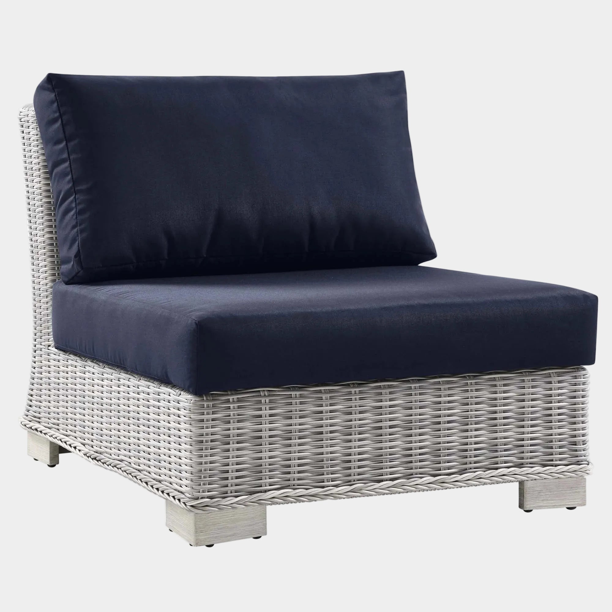 Conway Outdoor Patio Wicker Rattan Armless Chair