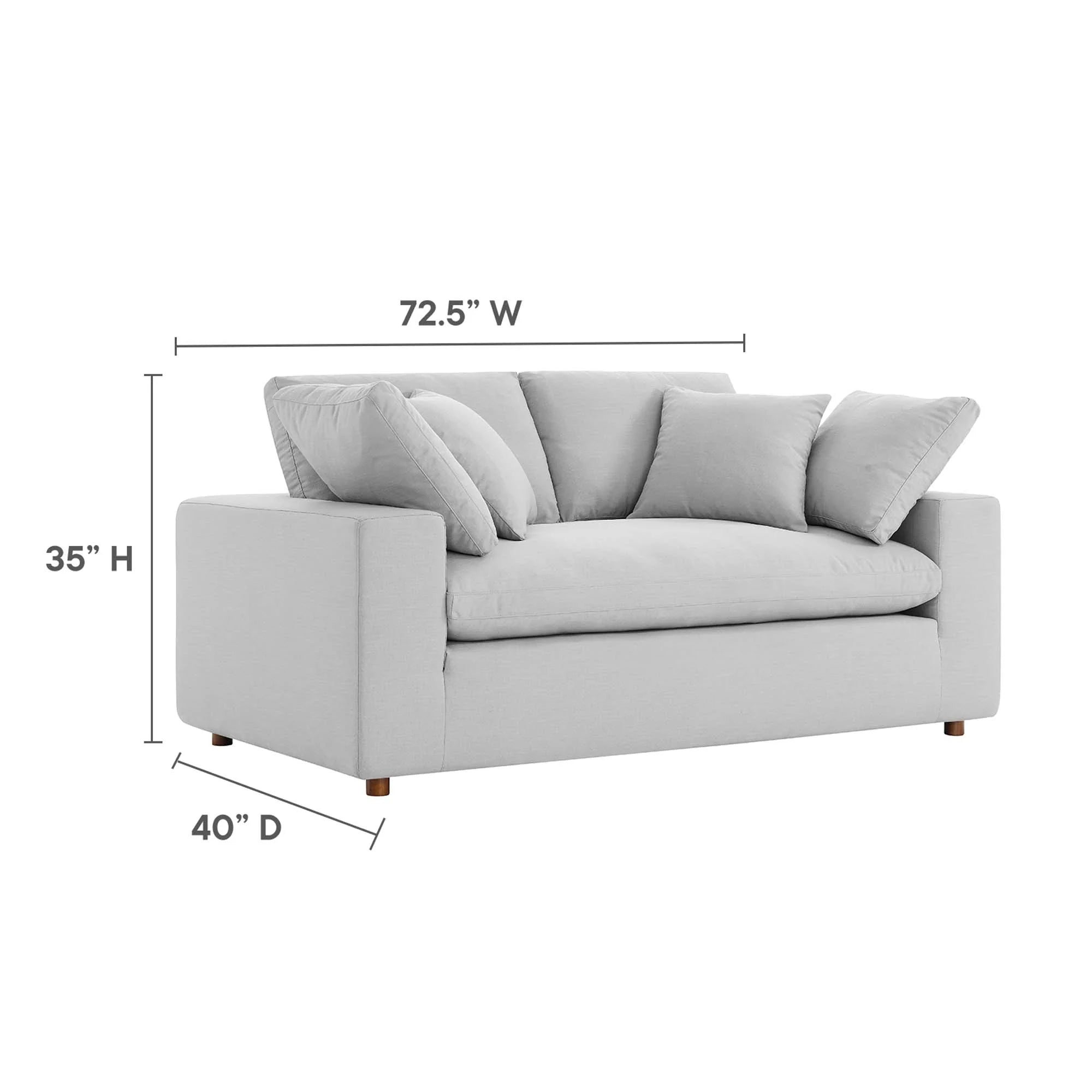 Commix Down Filled Overstuffed Loveseat