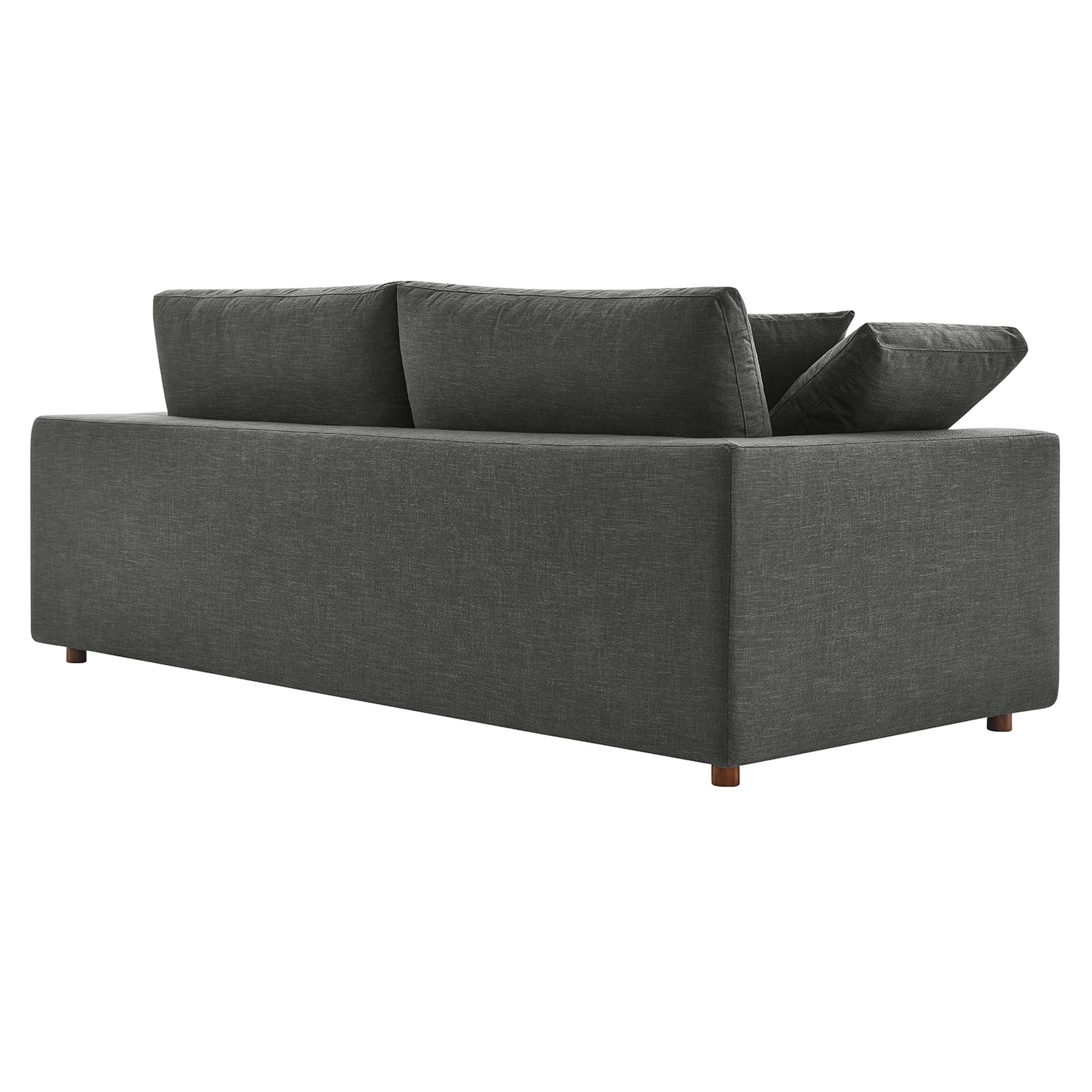 Commix Down Filled Overstuffed Sofa in Gray