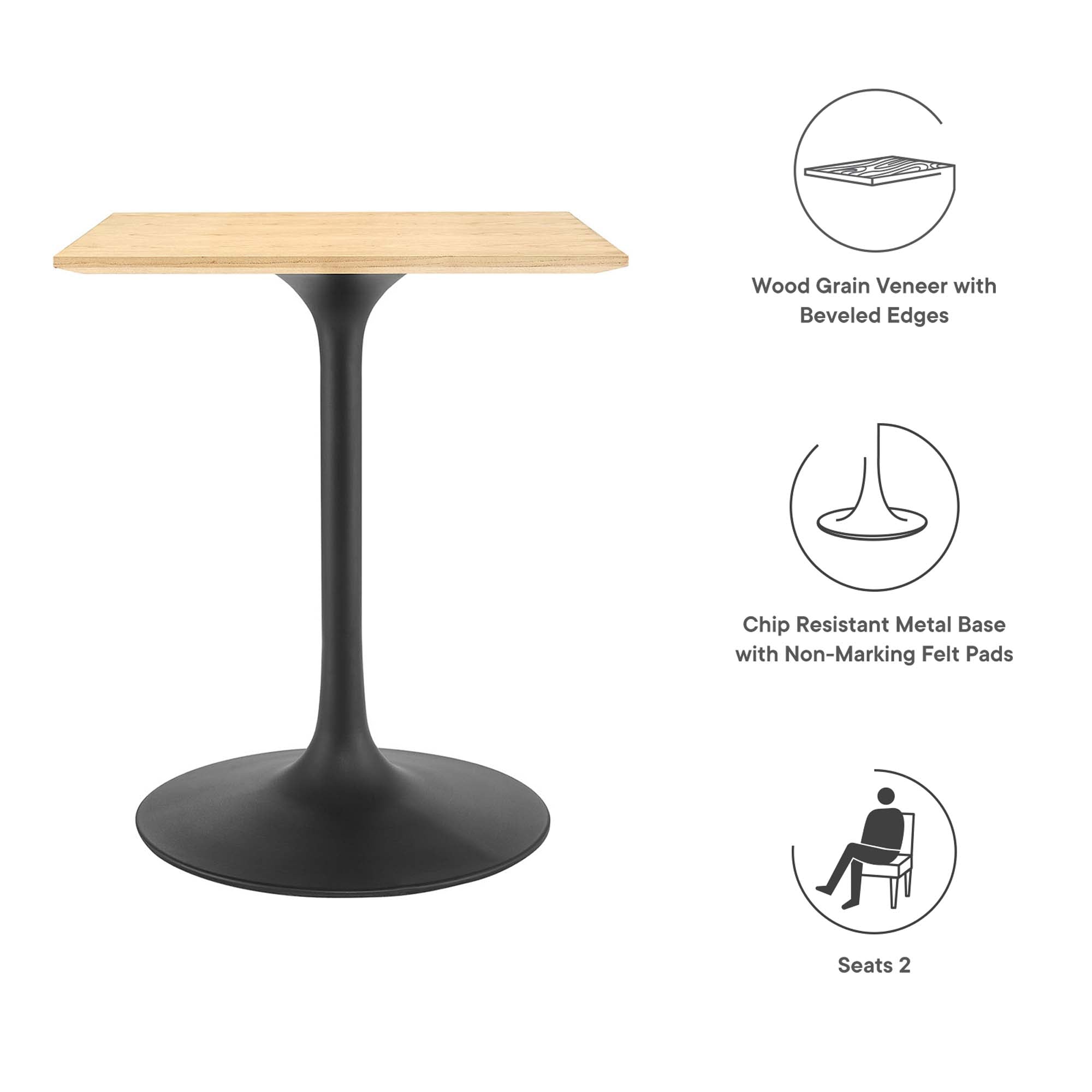 Lippa Square Wood Dining Table