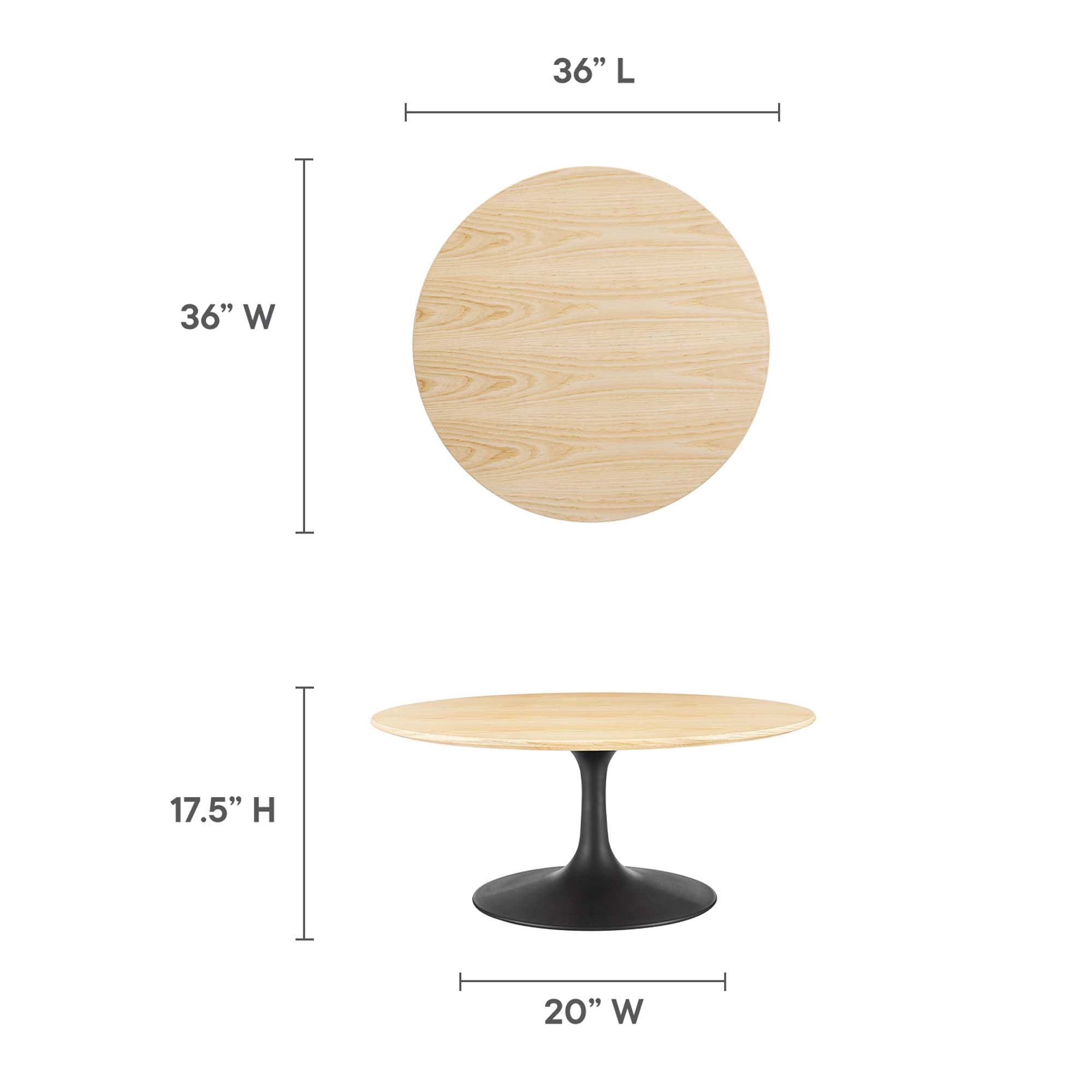 Lippa 36" Round Wood Coffee Table