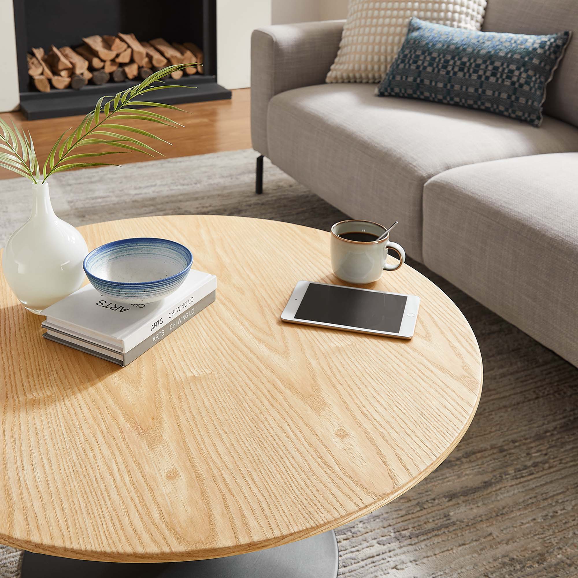 Lippa 36" Round Wood Coffee Table