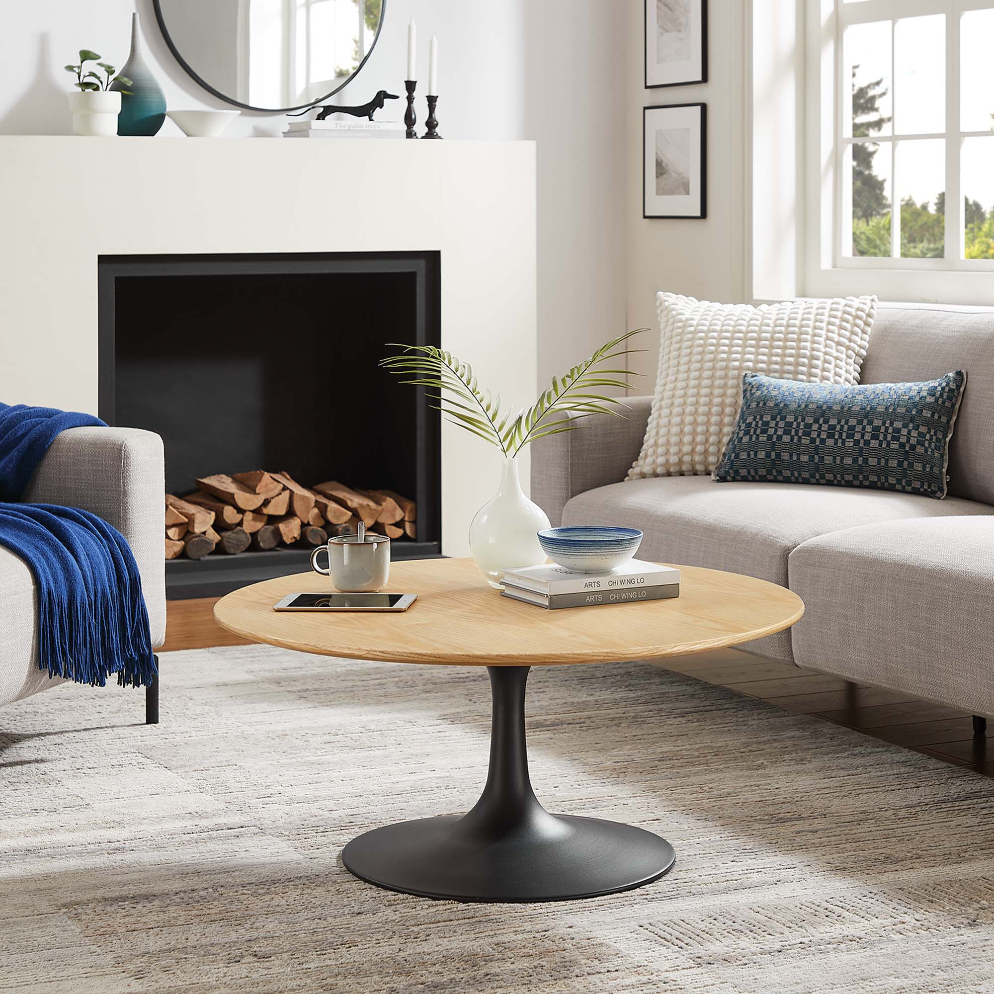 Lippa 36" Round Wood Coffee Table