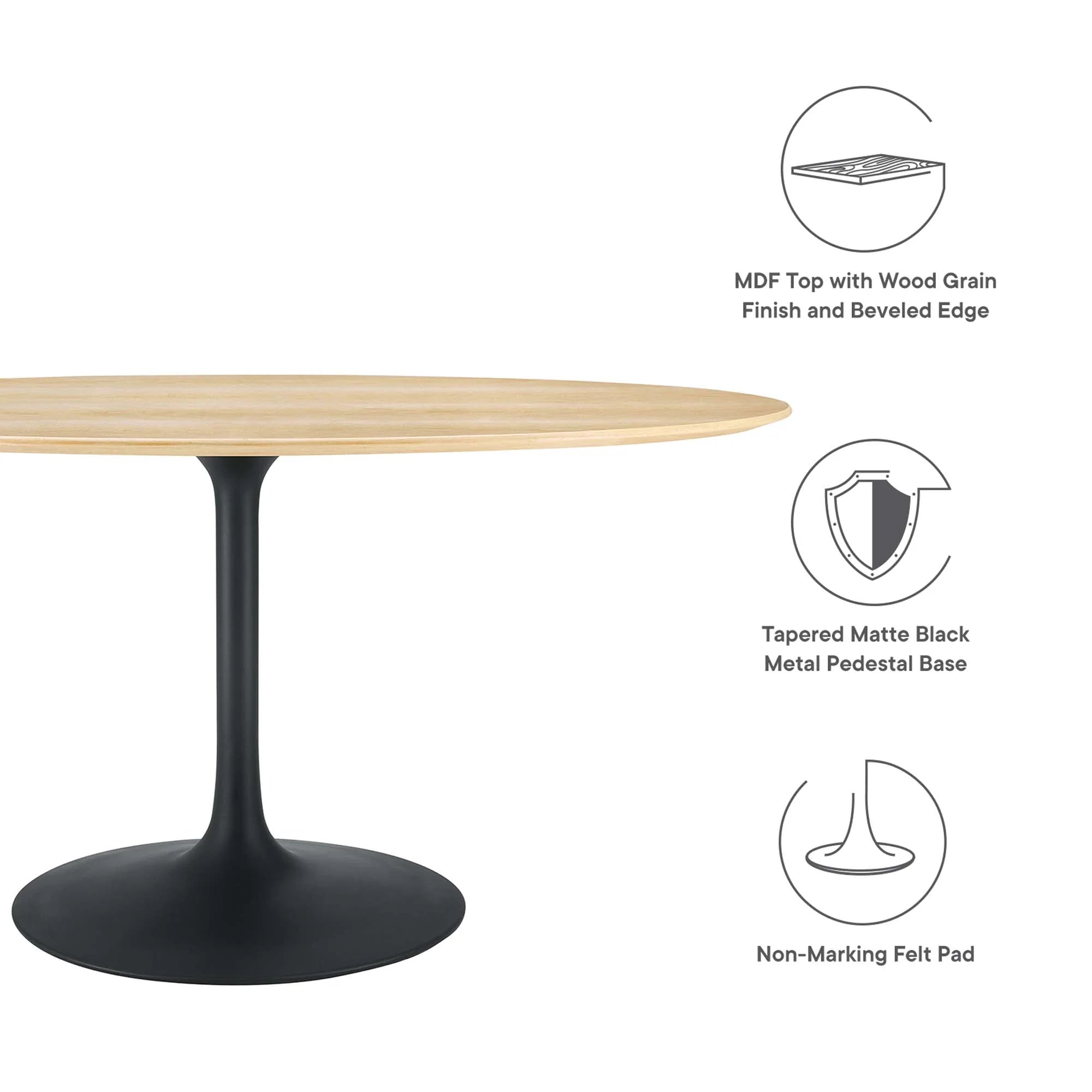 Lippa Oval Wood Dining Table