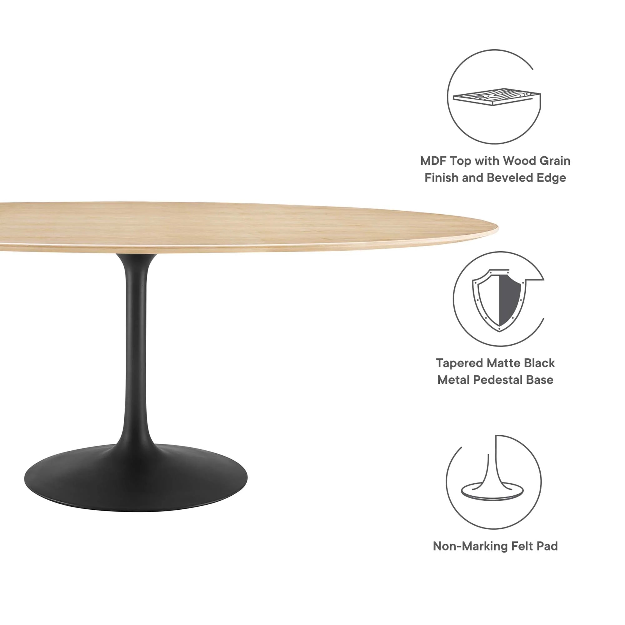Lippa Oval Wood Dining Table