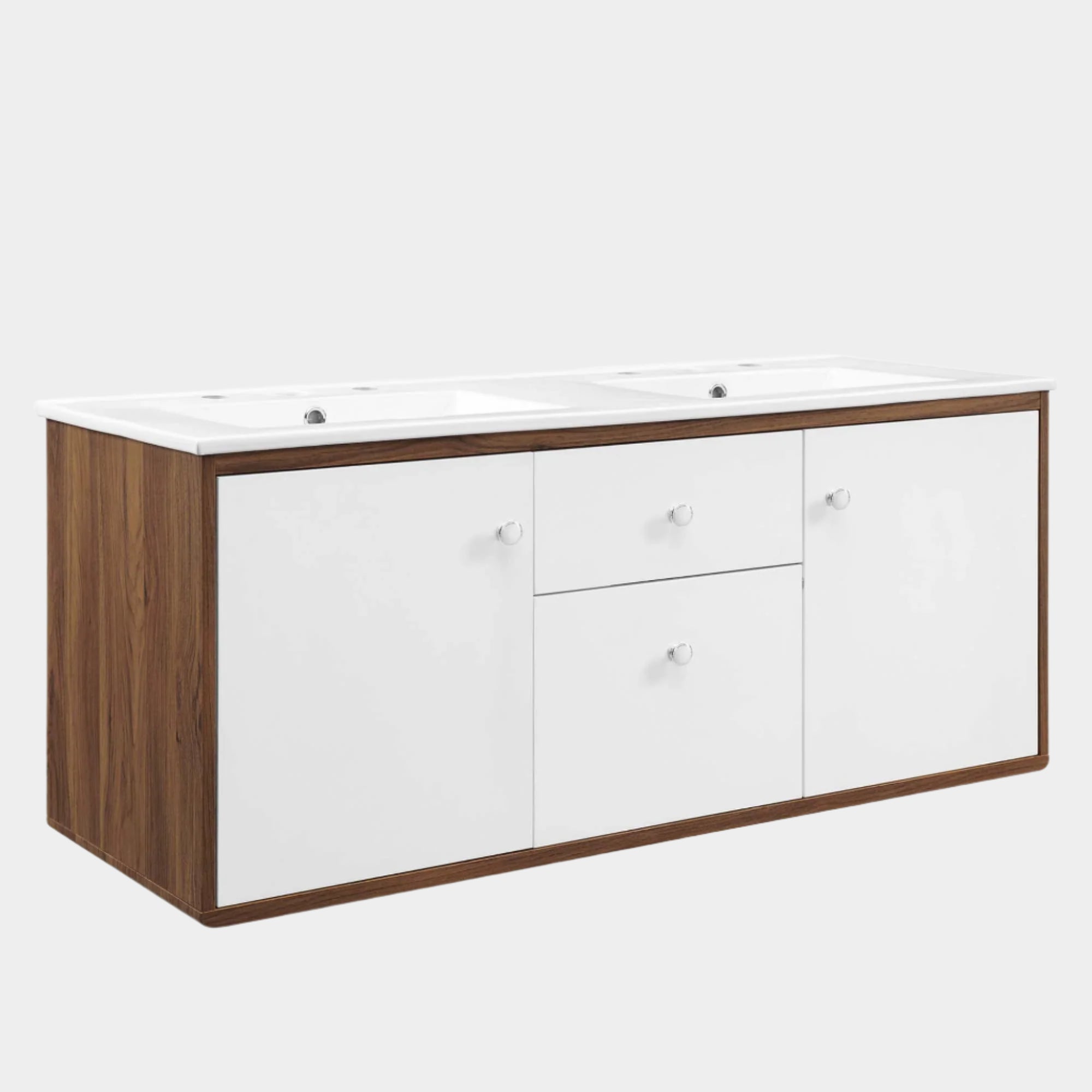 Meuble-lavabo mural pour salle de bain Transmit inclus