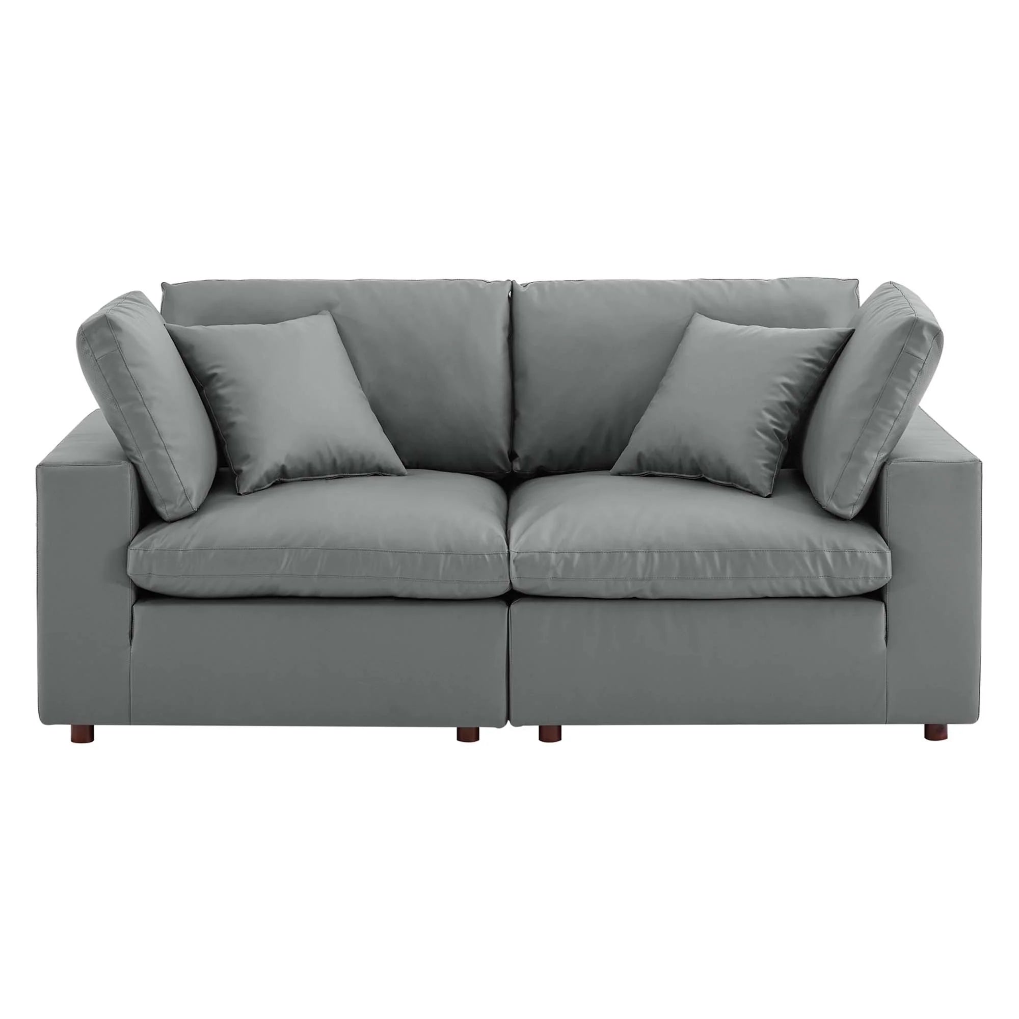 Chaise sans accoudoirs rembourrée en duvet Commix