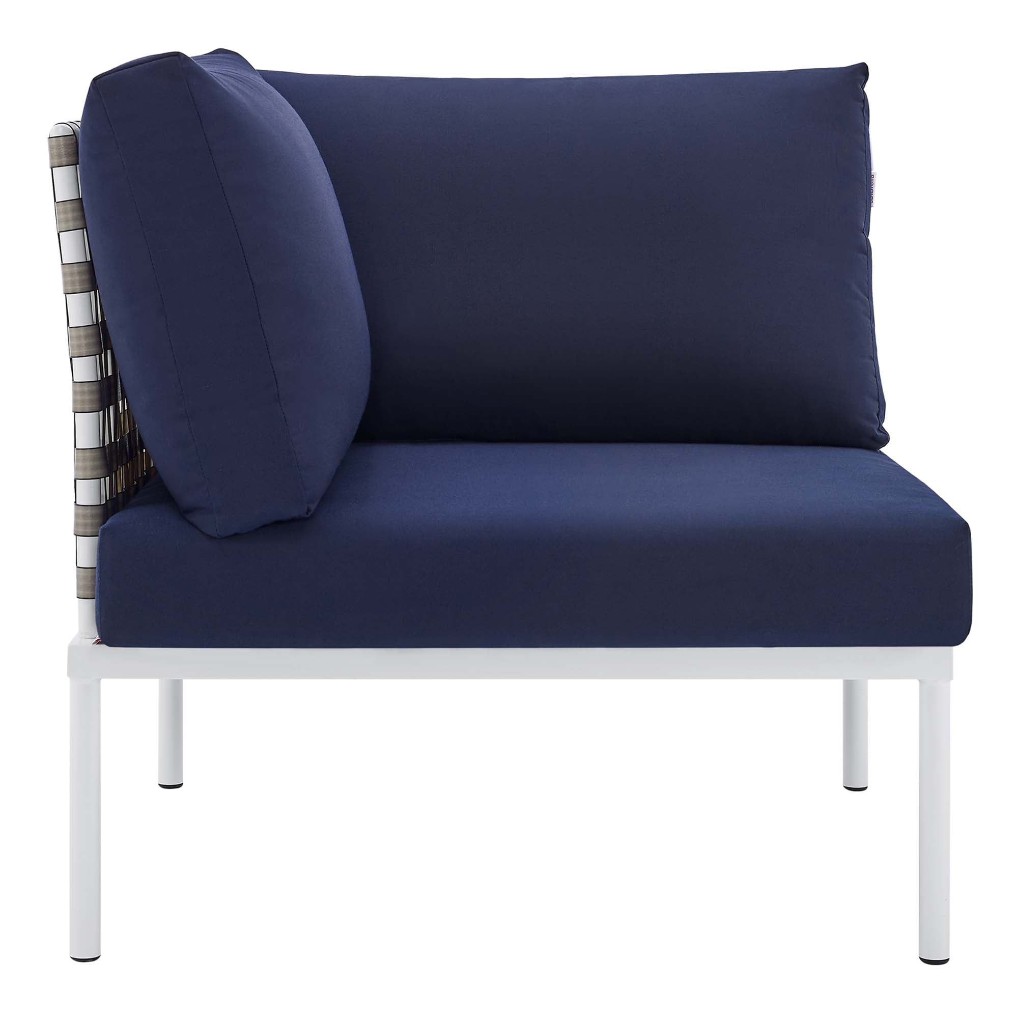 Harmony 10-Piece Sunbrella® Basket Weave Outdoor Patio Aluminum Sectional Sofa