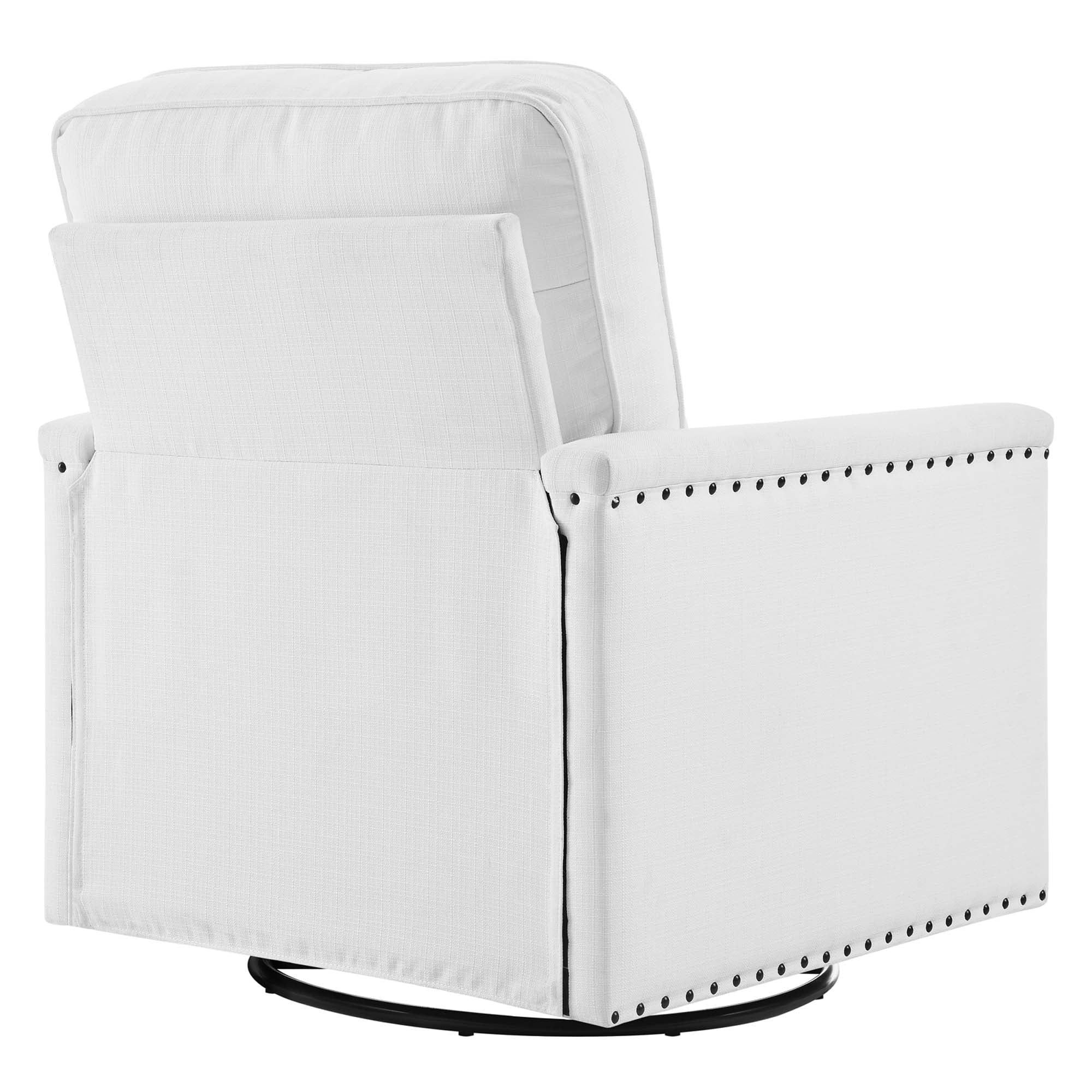 Chaise pivotante en tissu rembourré Ashton
