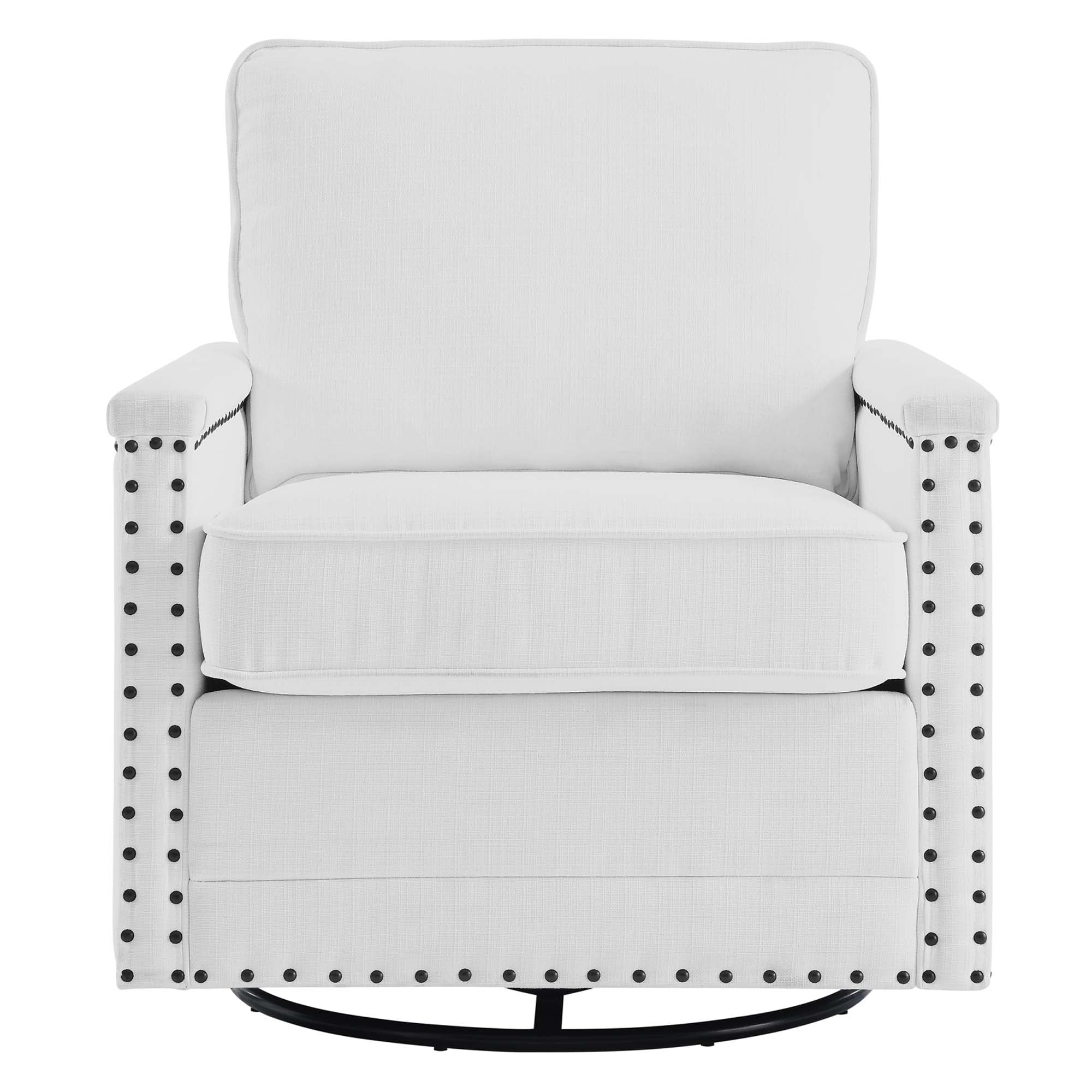 Chaise pivotante en tissu rembourré Ashton