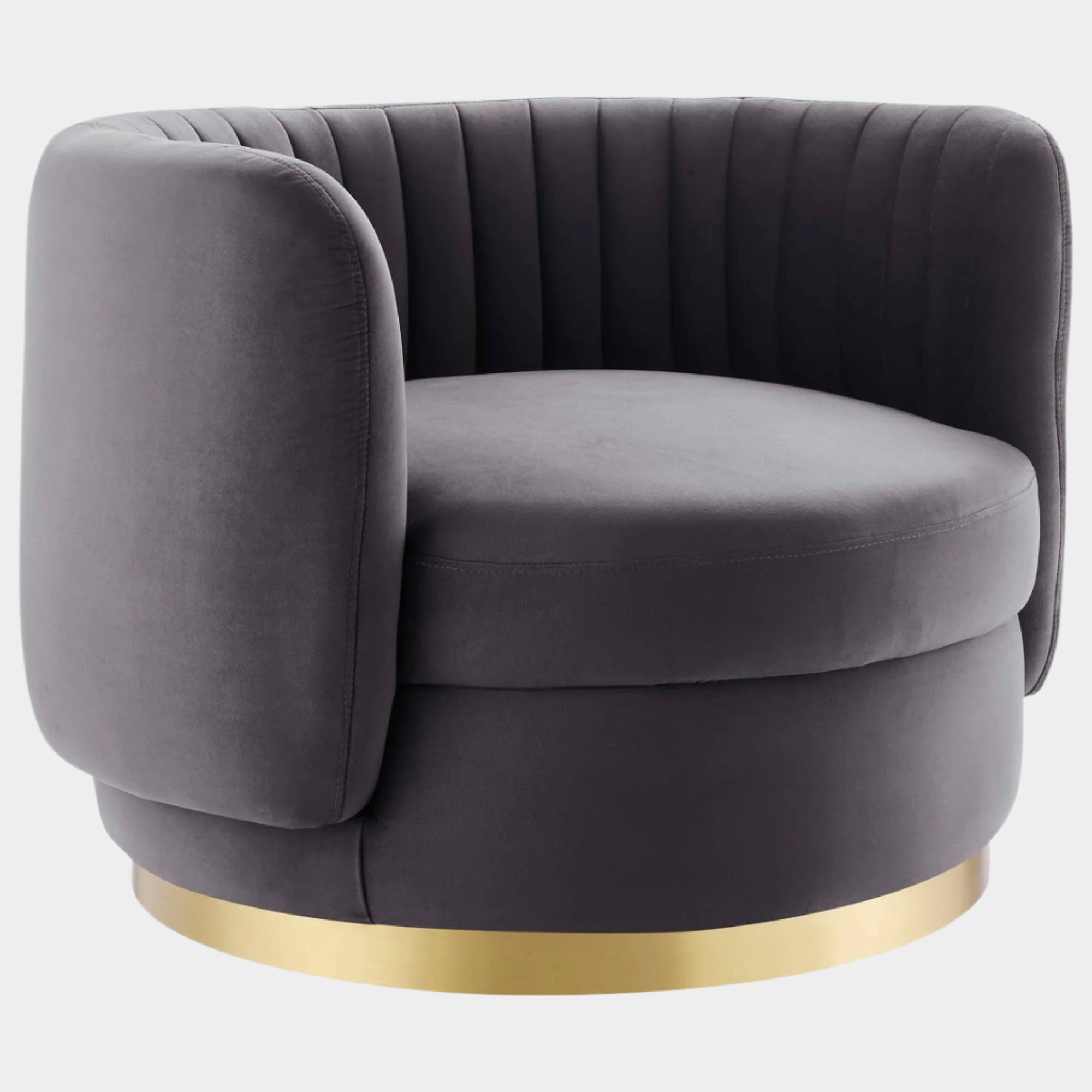 Embrace Tufted Performance Velvet Swivel Chair