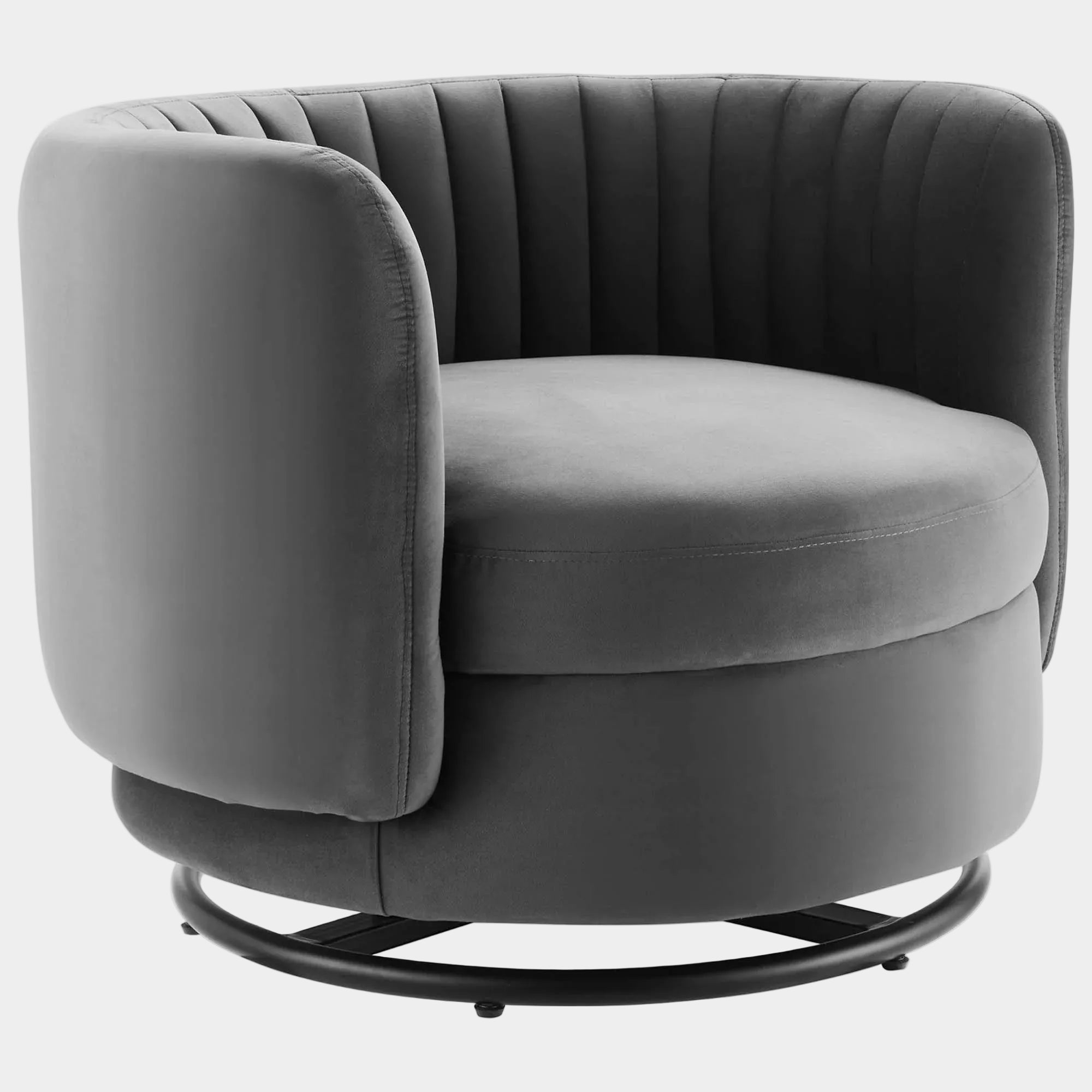 Embrace Tufted Performance Velvet Swivel Chair