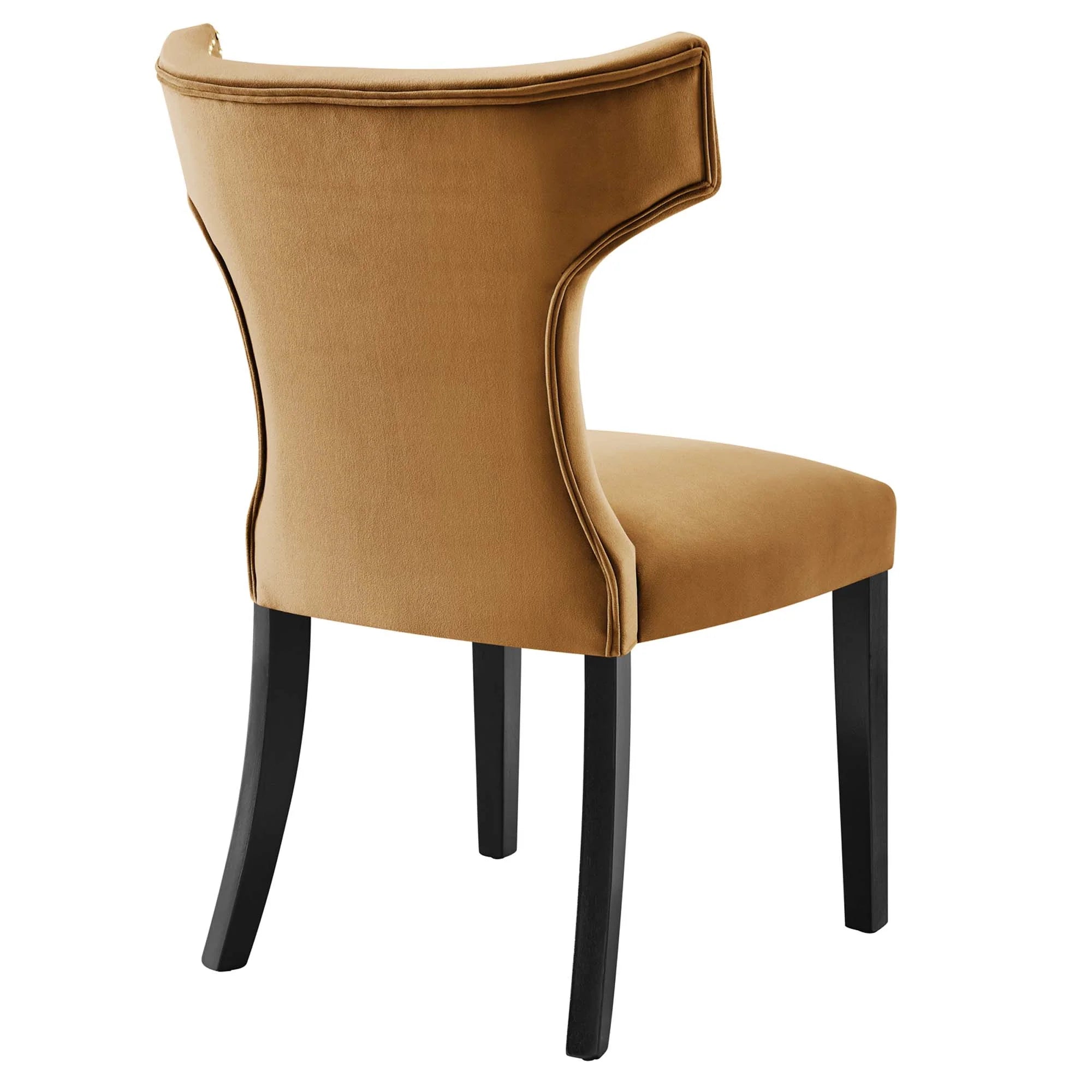 Curve Performance Velvet Dining Chairs Set of 2