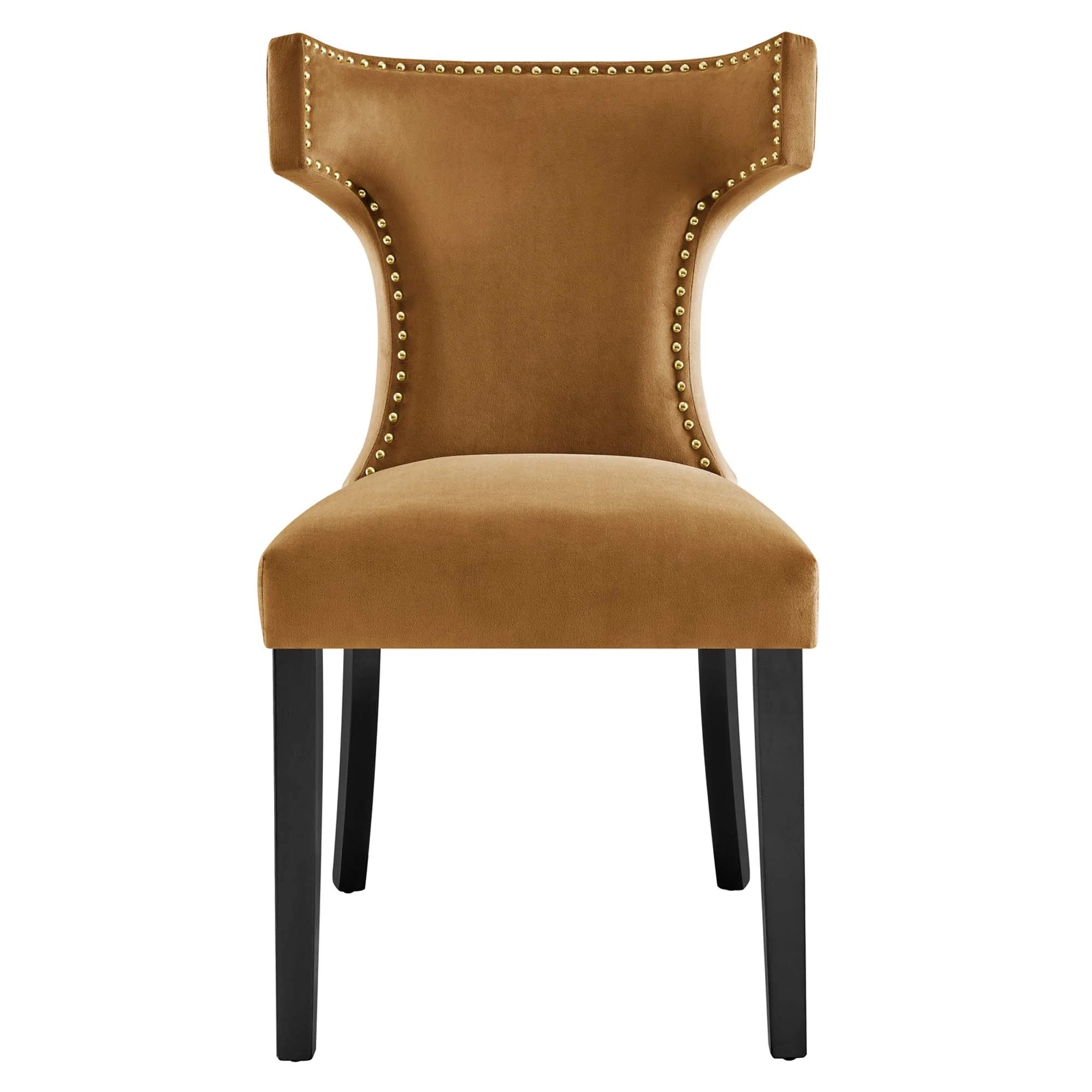 Curve Performance Velvet Dining Chairs Set of 2