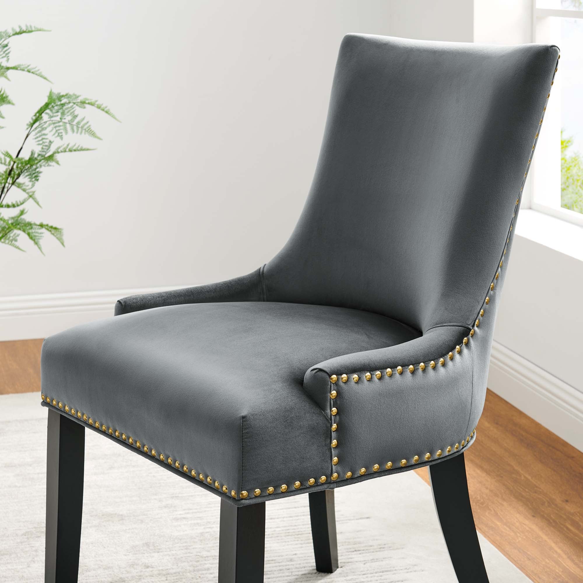 Marquis Performance Velvet Dining Chairs Set of 2