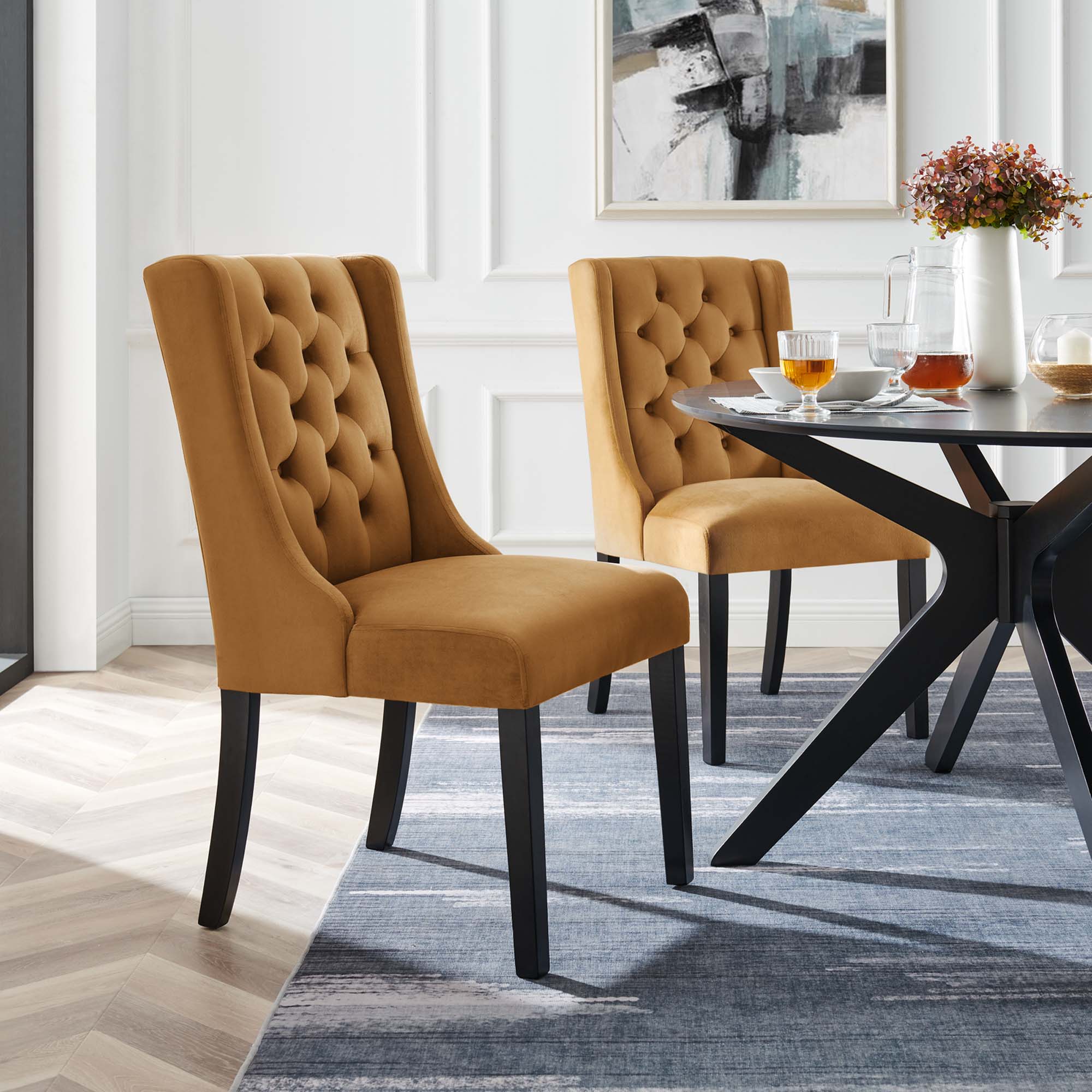 Baronet Performance Velvet Dining Chairs - Set of 2