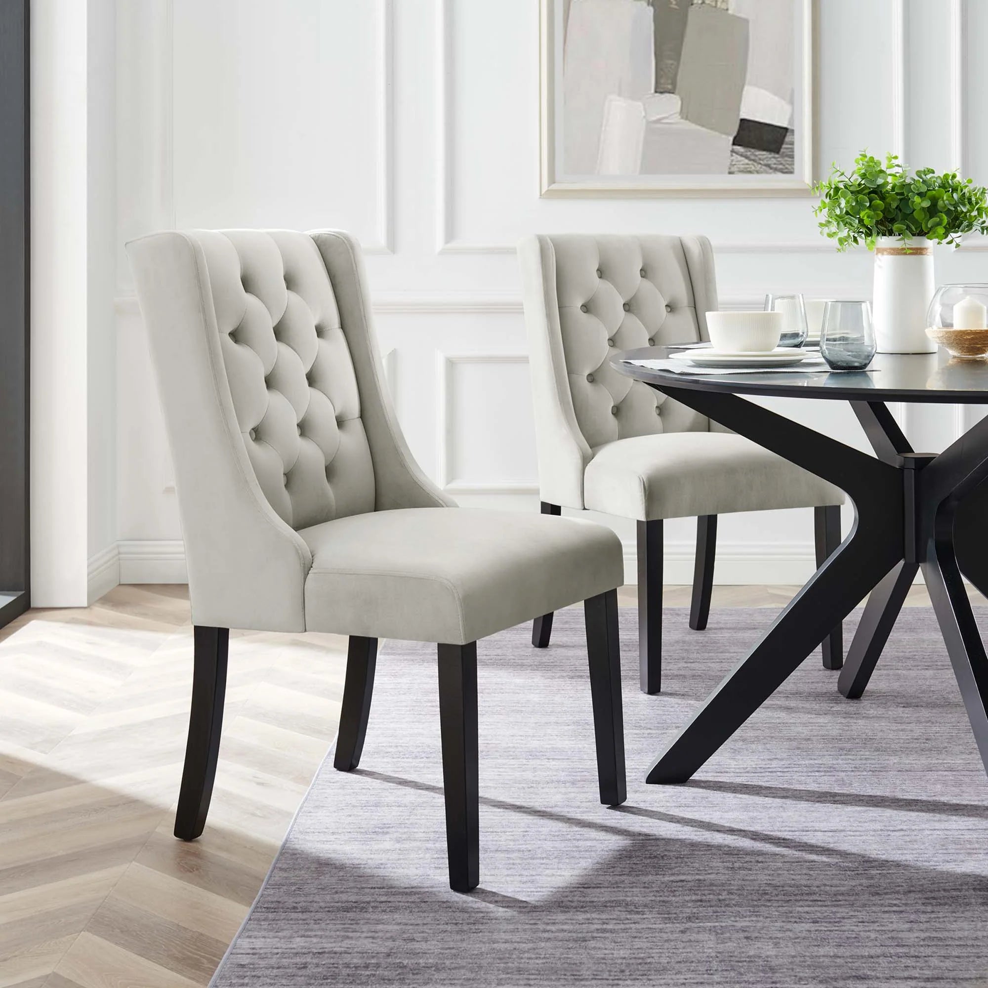 Baronet Performance Velvet Dining Chairs - Set of 2