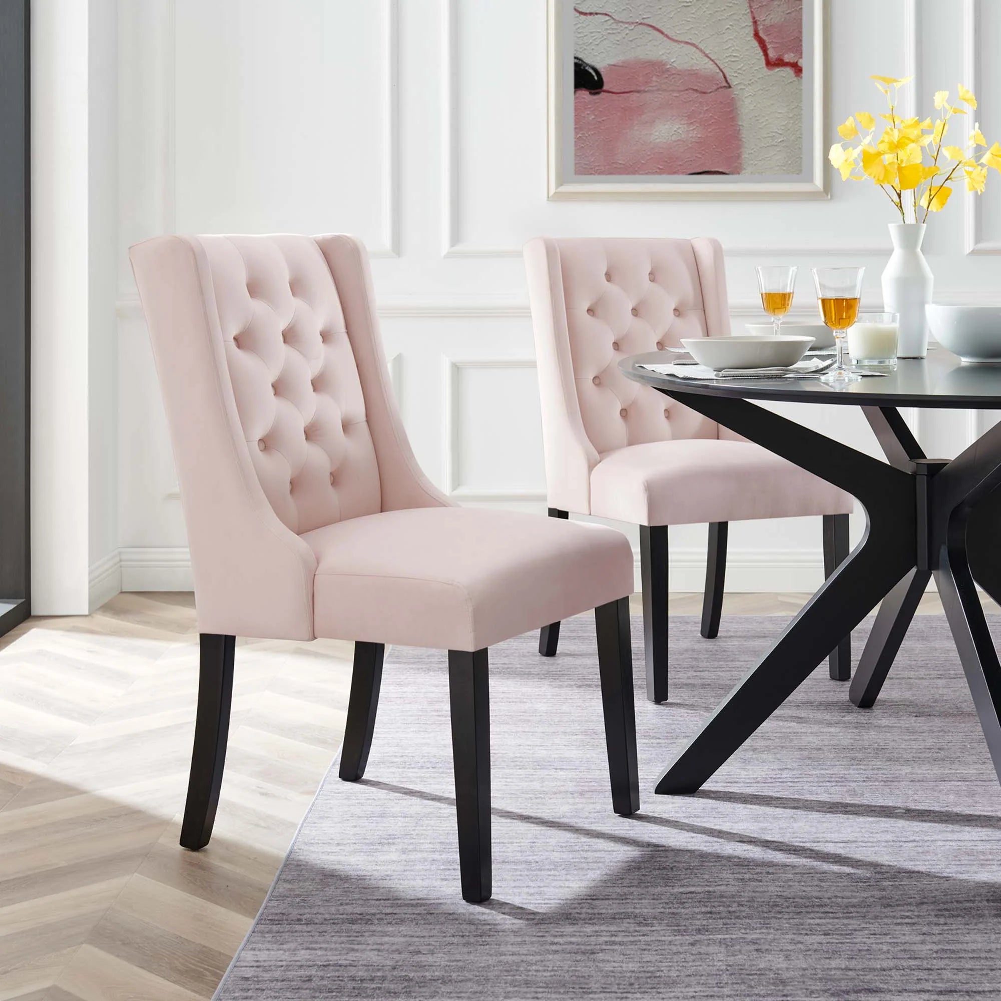 Baronet Performance Velvet Dining Chairs - Set of 2