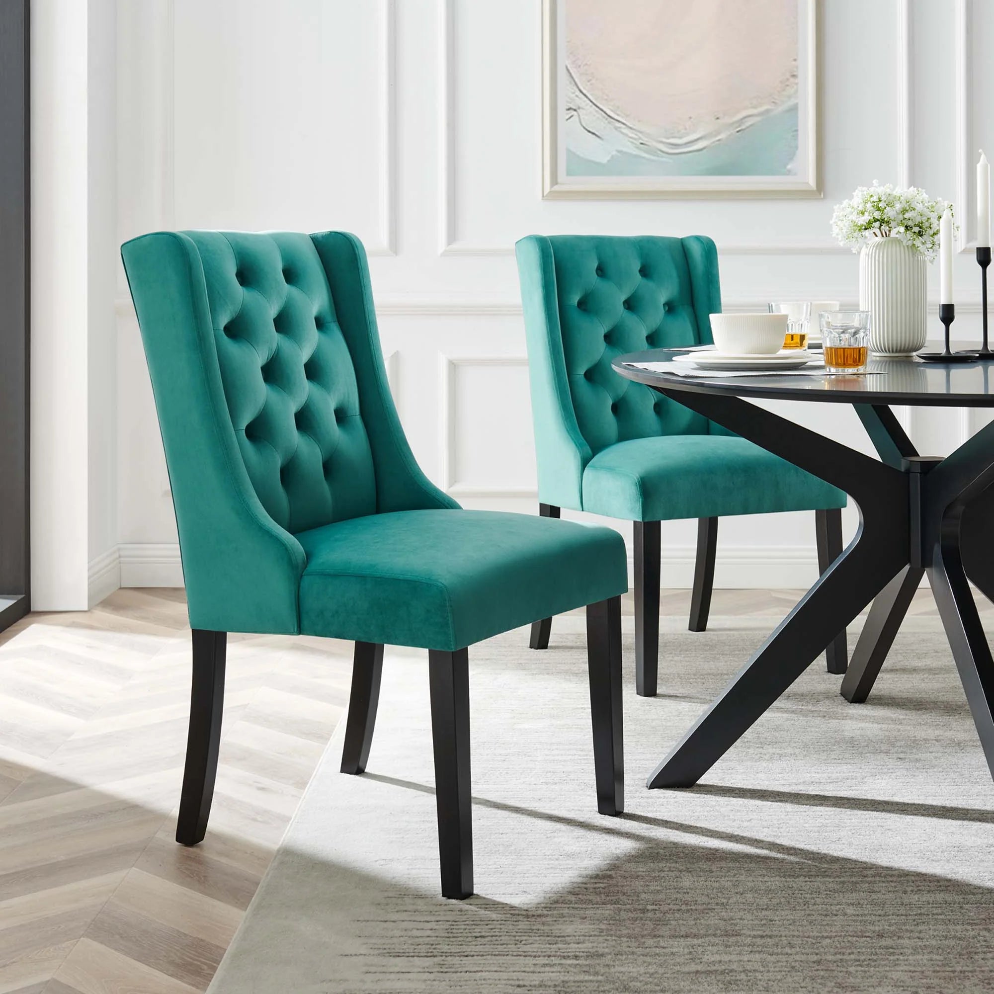 Baronet Performance Velvet Dining Chairs - Set of 2