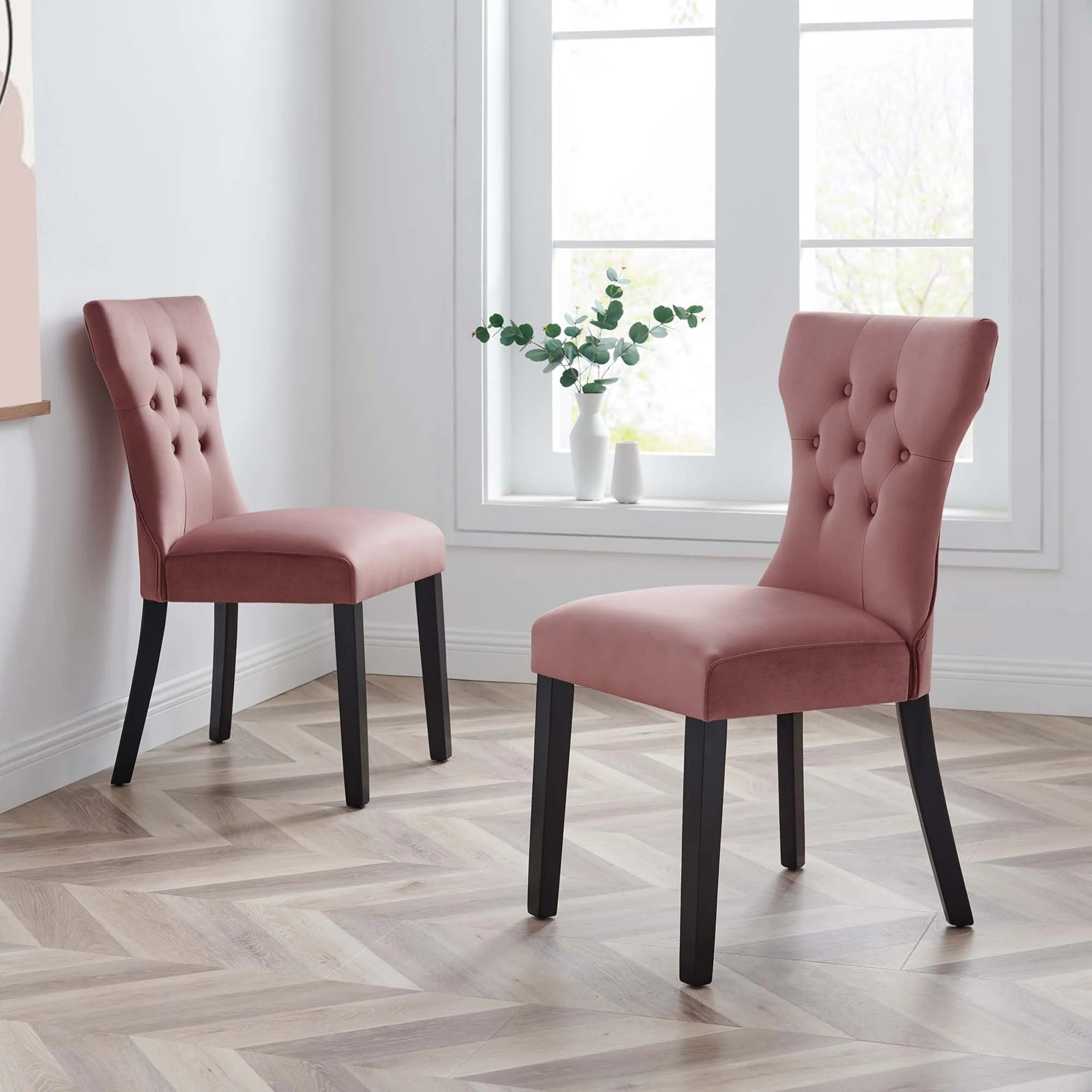 Silhouette Performance Velvet Dining Chairs - Set of 2