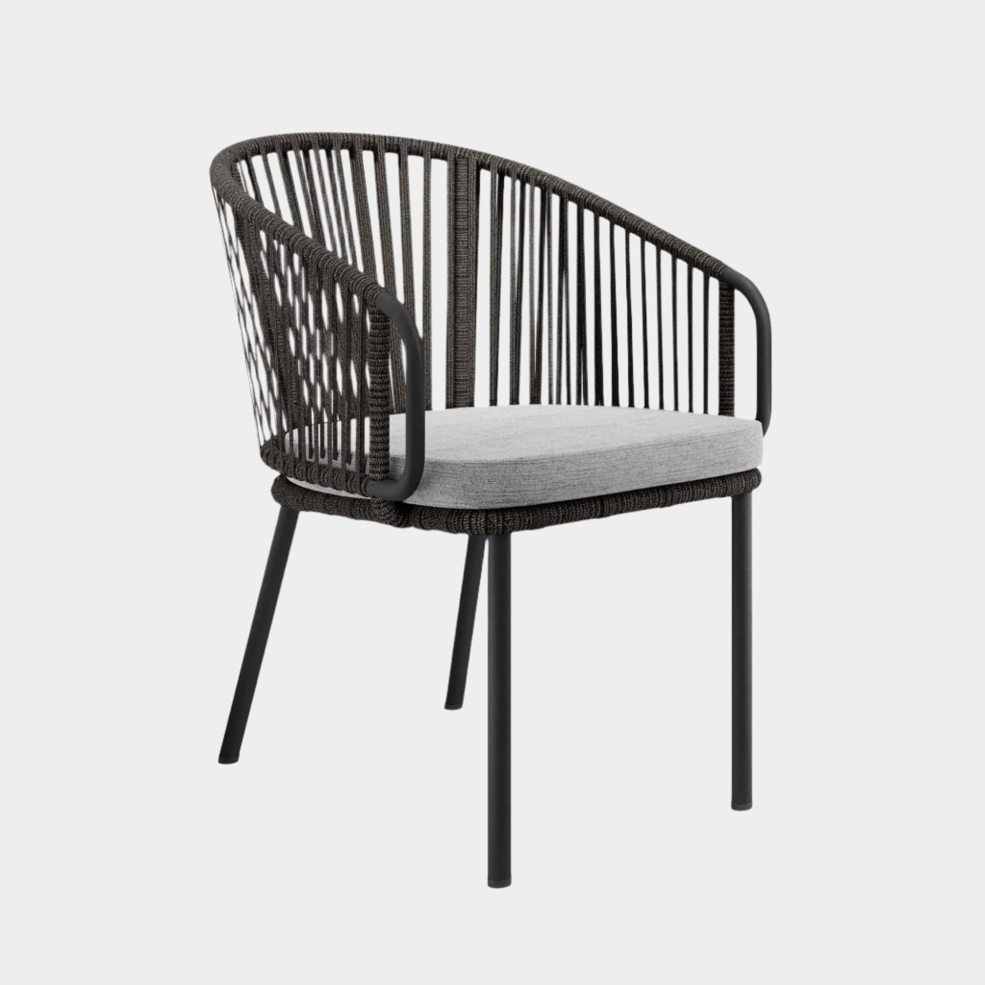 Harbor Outdoor Patio Armchair in Charcoal Gray