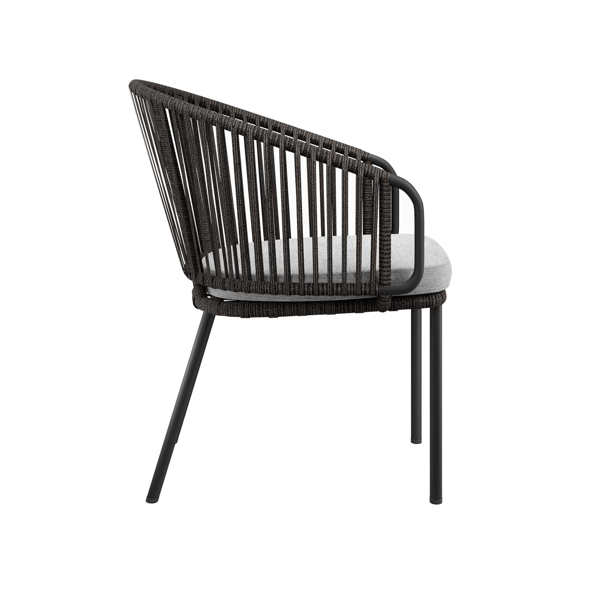 Harbor Outdoor Patio Armchair in Charcoal Gray