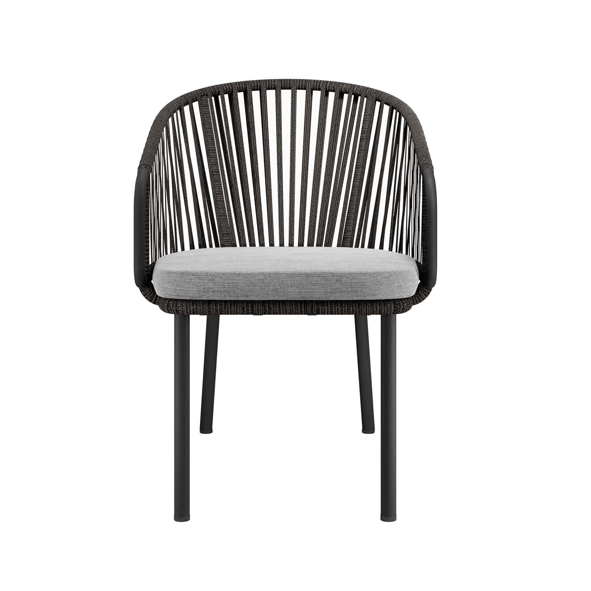 Harbor Outdoor Patio Armchair in Charcoal Gray