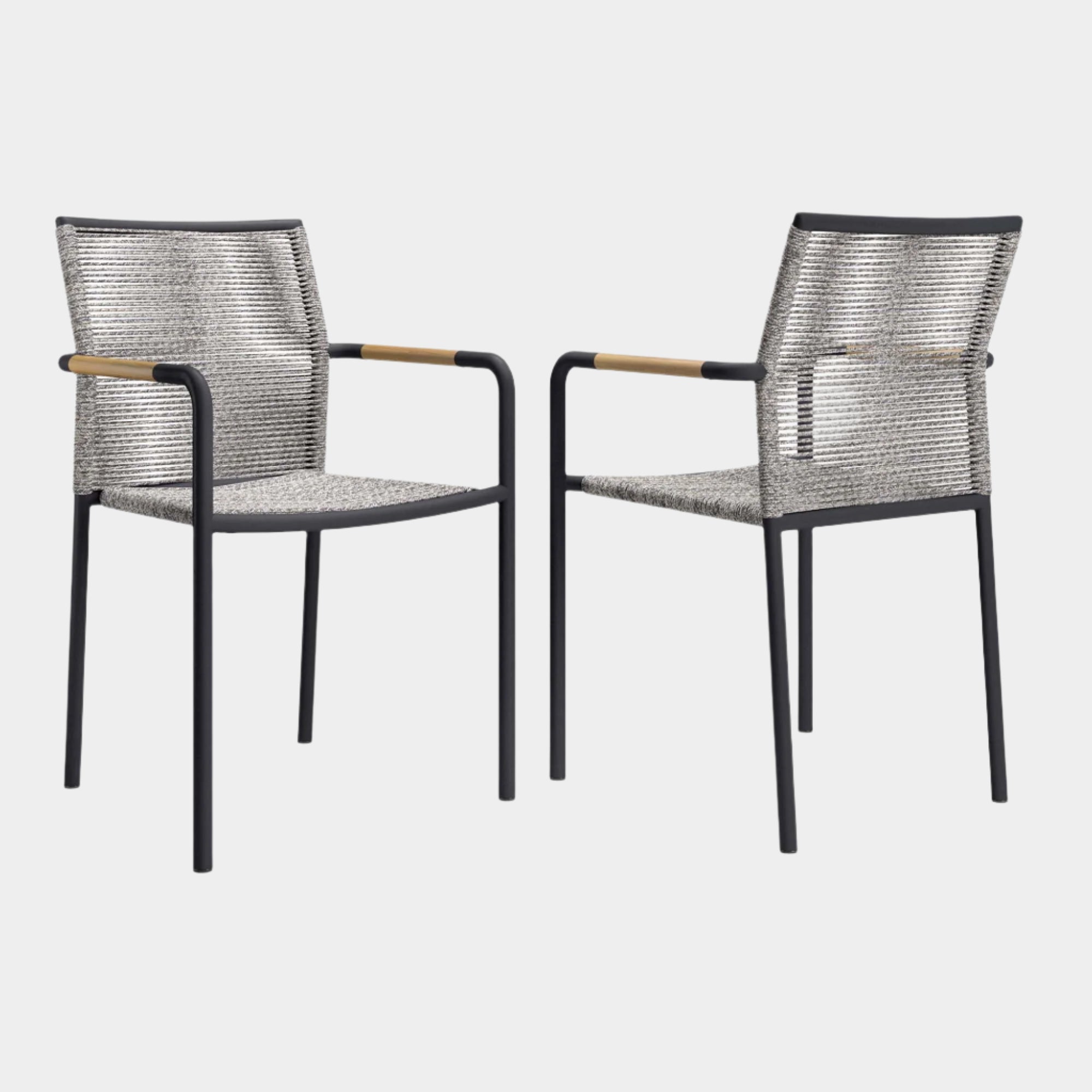 Ensemble de 2 fauteuils d'extérieur Serenity en gris clair