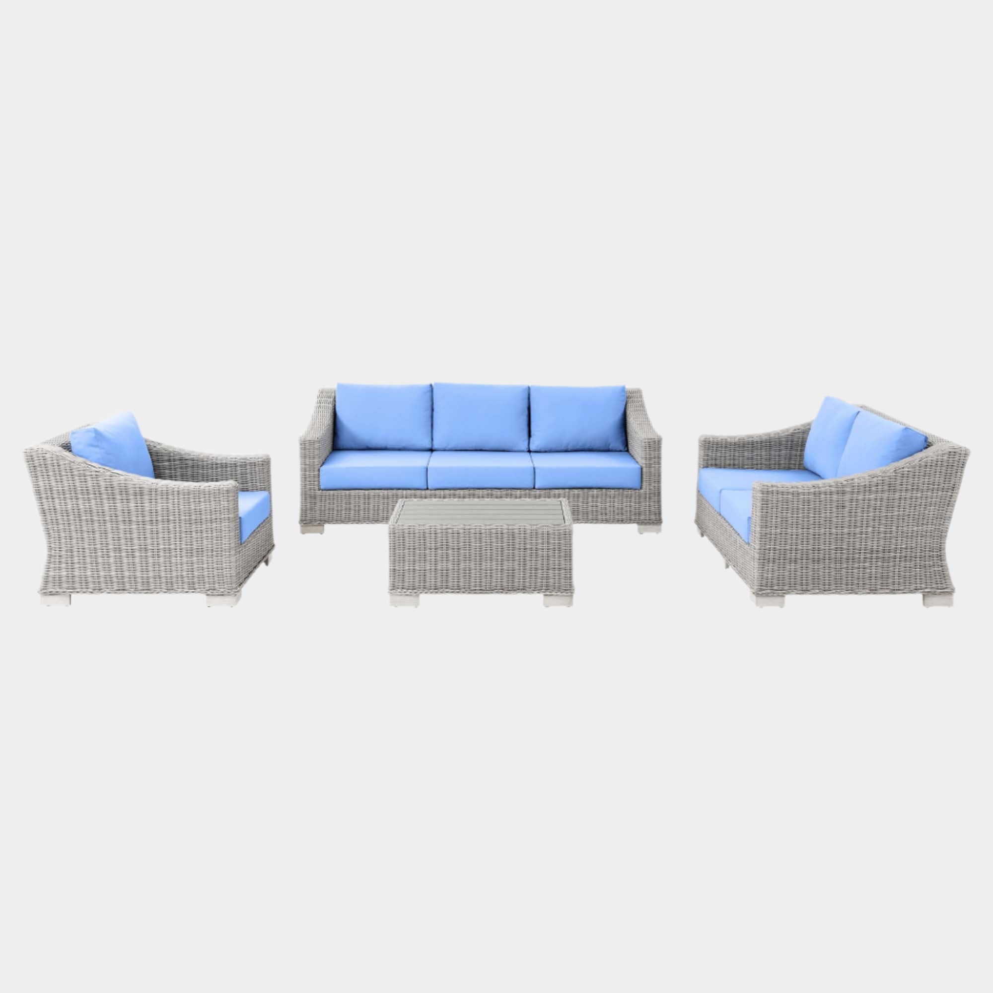 Conway 4-Piece Outdoor Patio Wicker Rattan Furniture Set