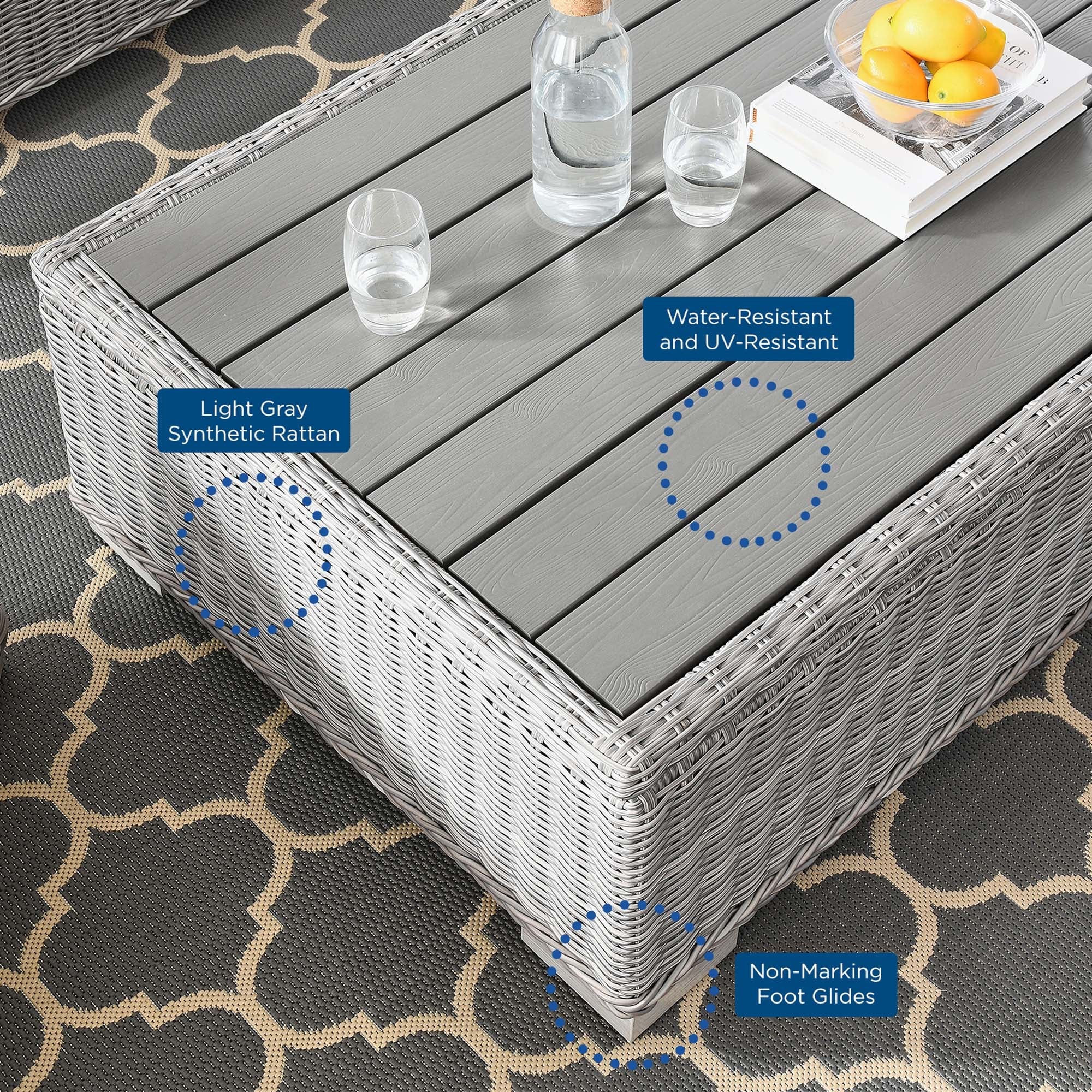 Conway 4-Piece Outdoor Patio Wicker Rattan Furniture Set
