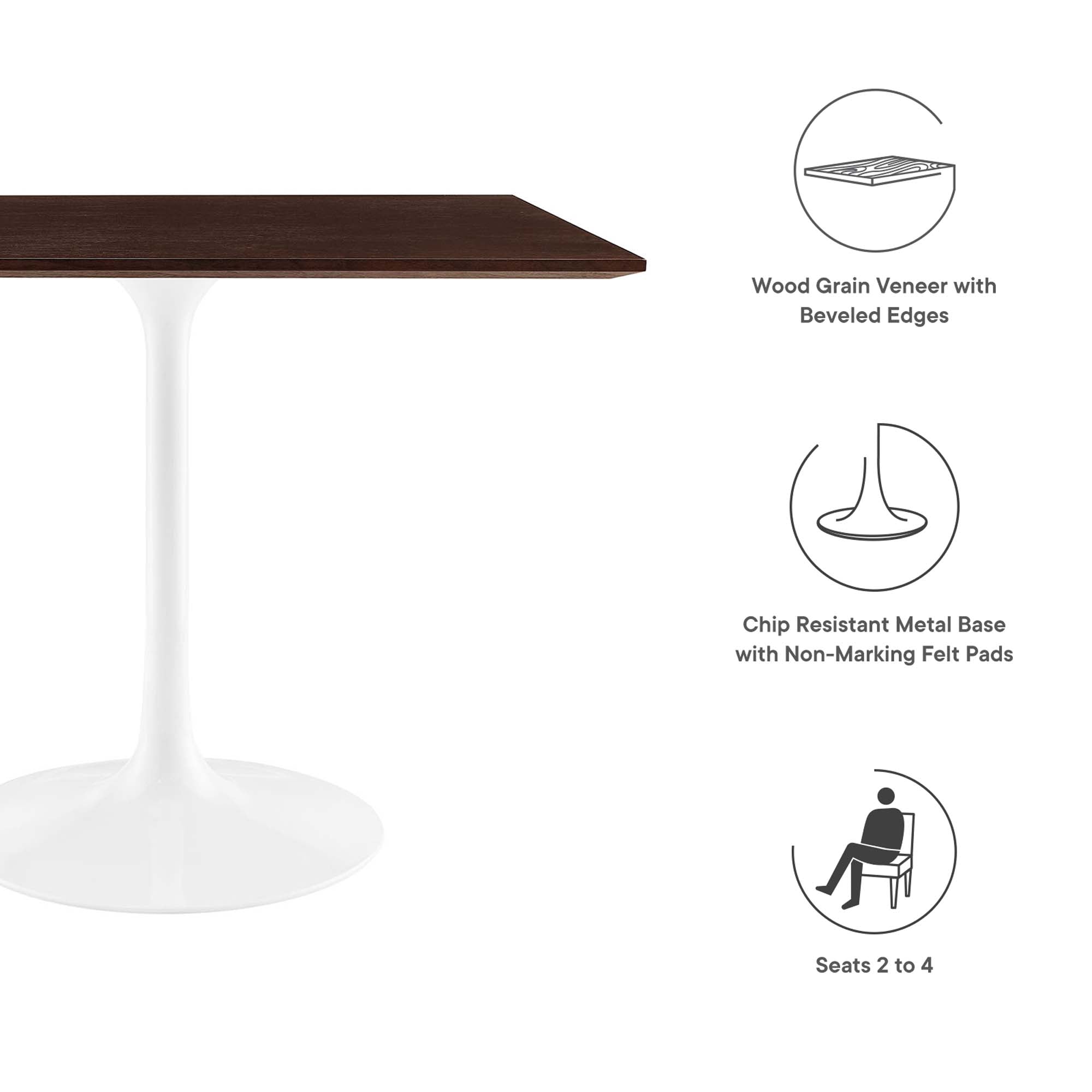 Lippa Square Wood Dining Table