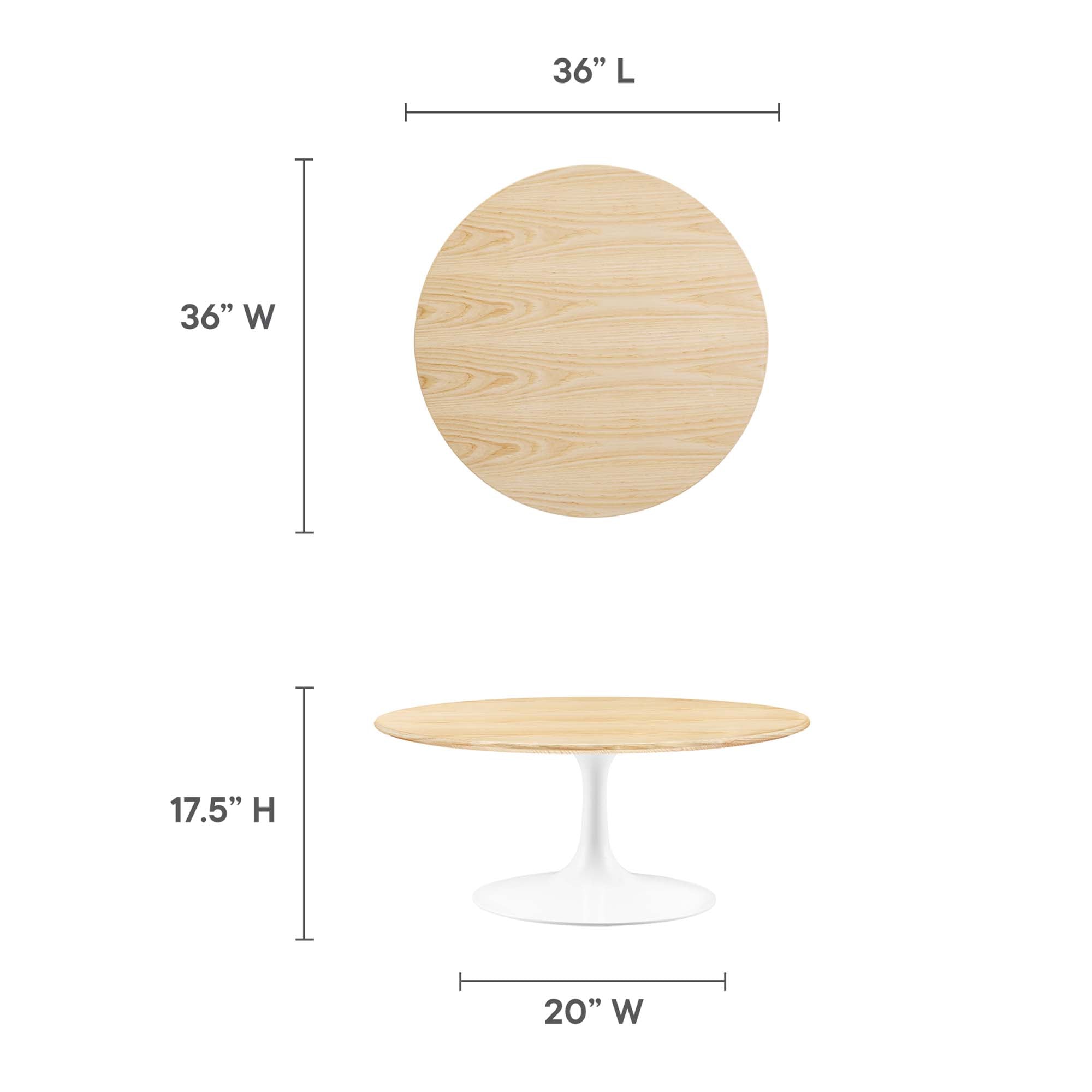 Lippa 36" Round Wood Coffee Table