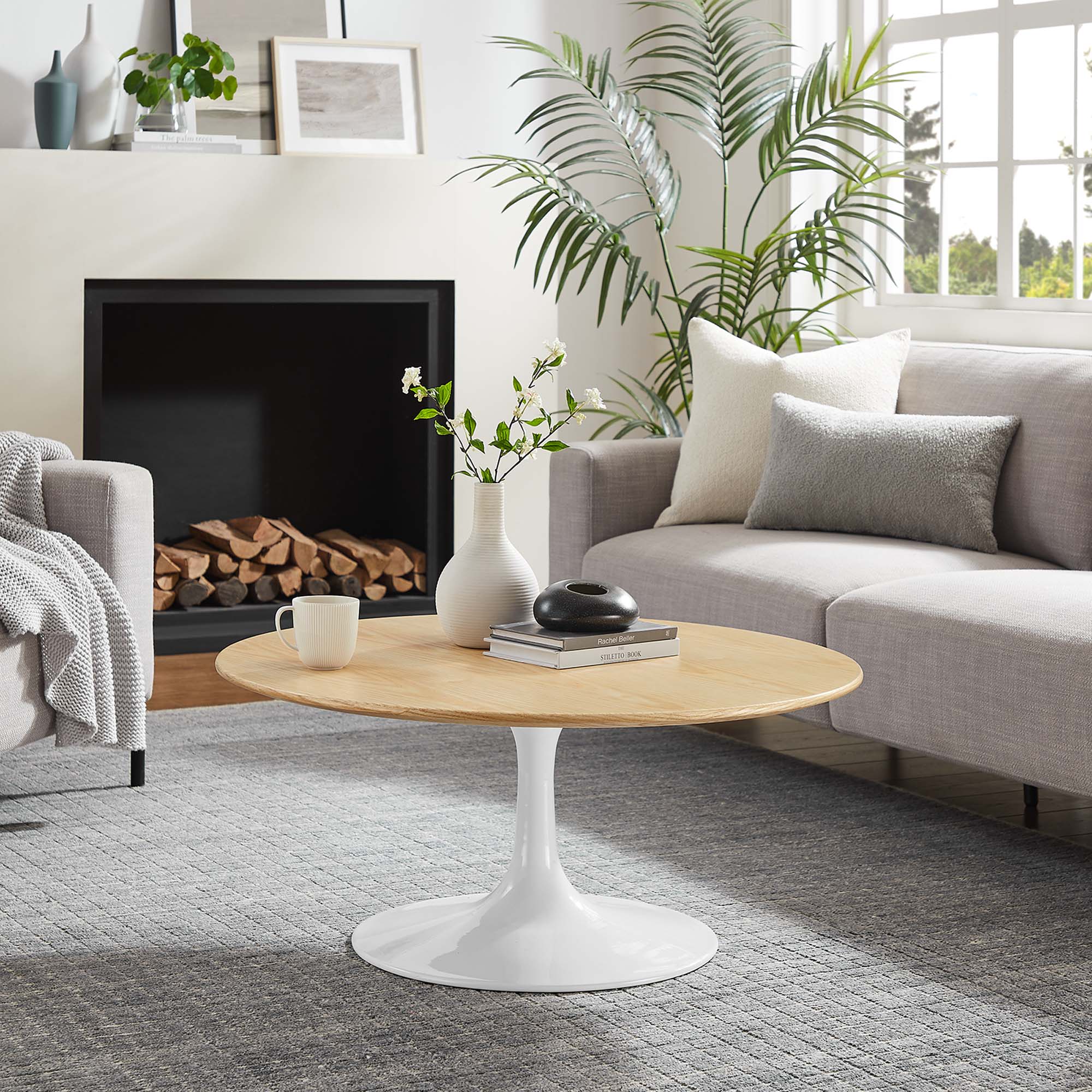 Lippa 36" Round Wood Coffee Table