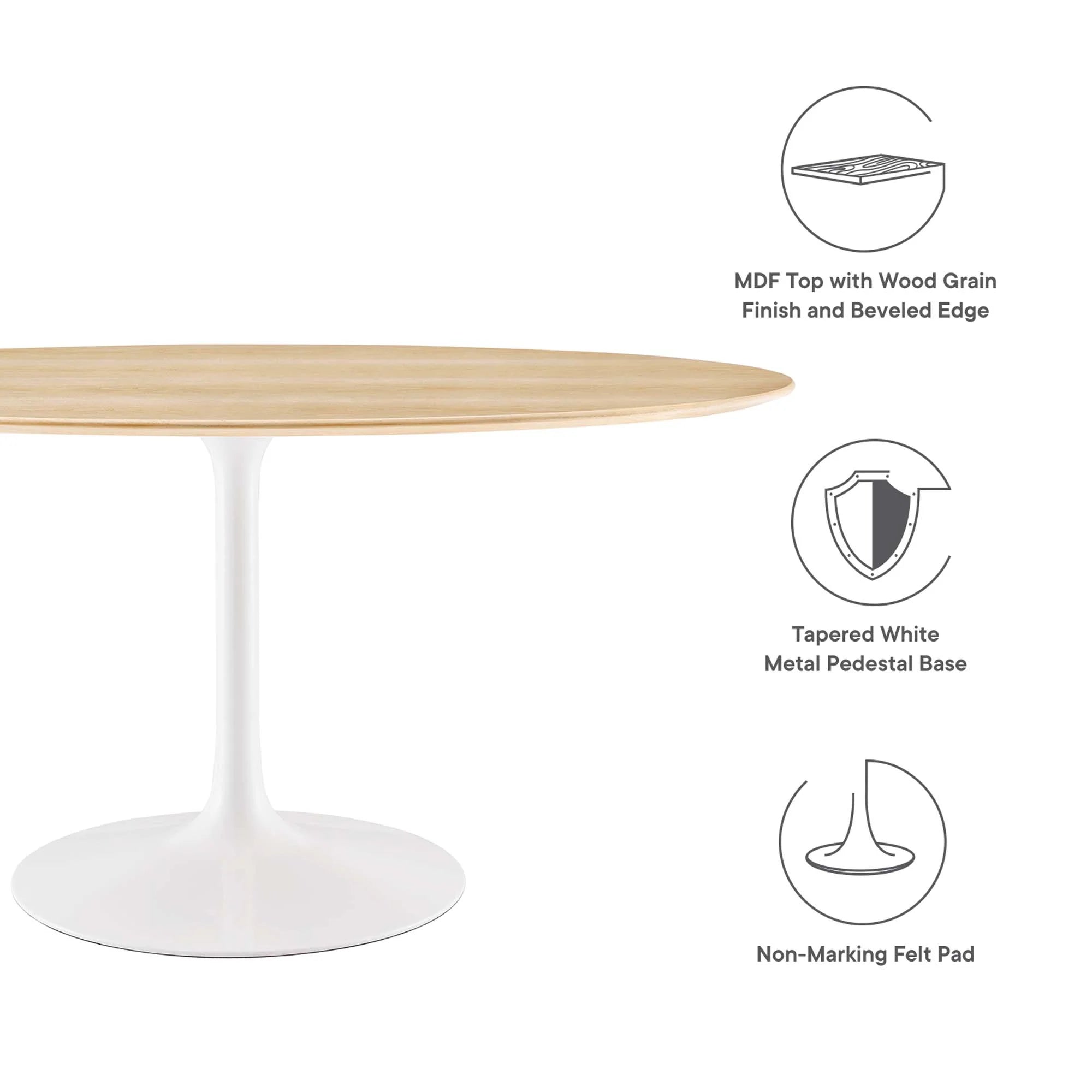 Lippa Oval Wood Dining Table