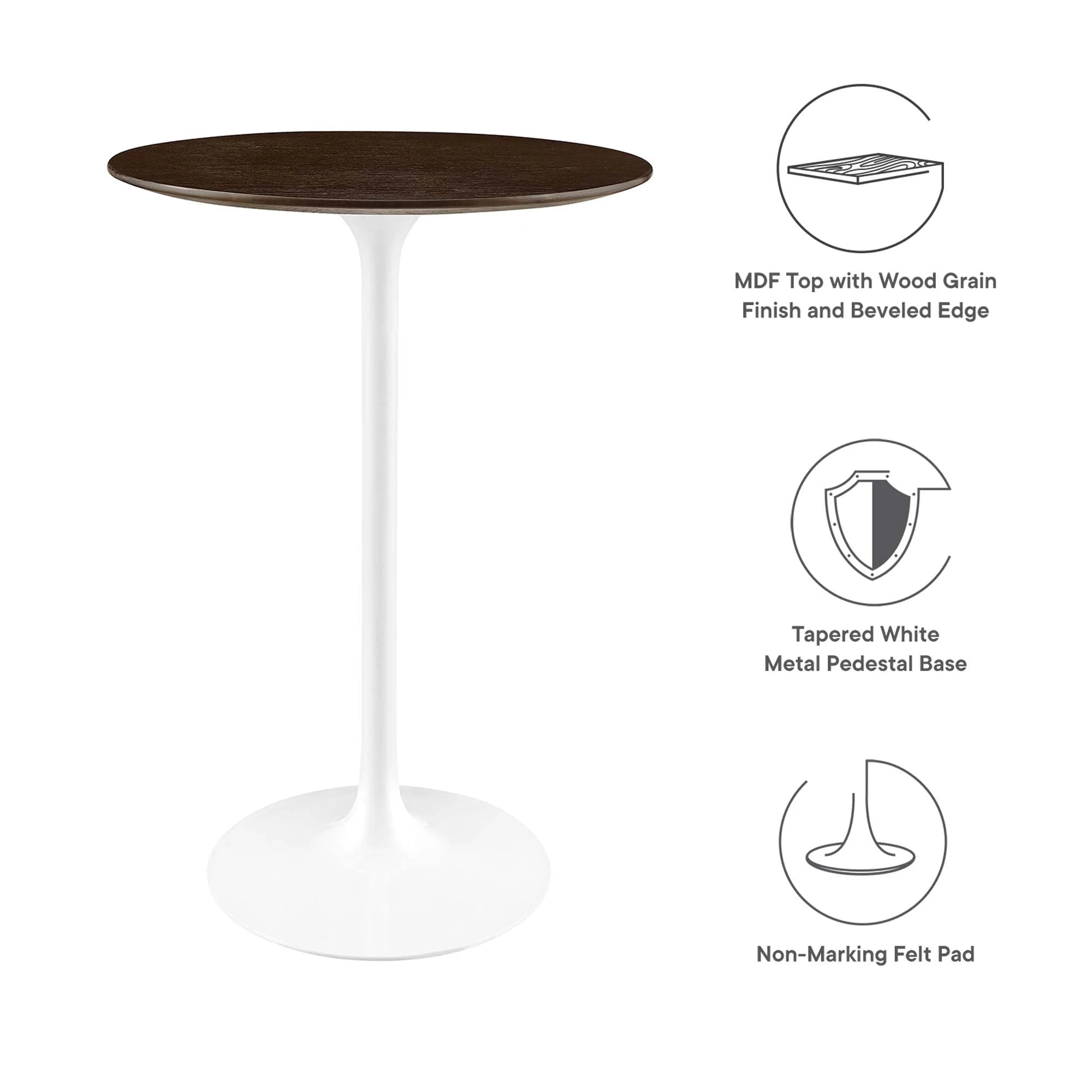Table à manger rectangulaire en bois Lippa