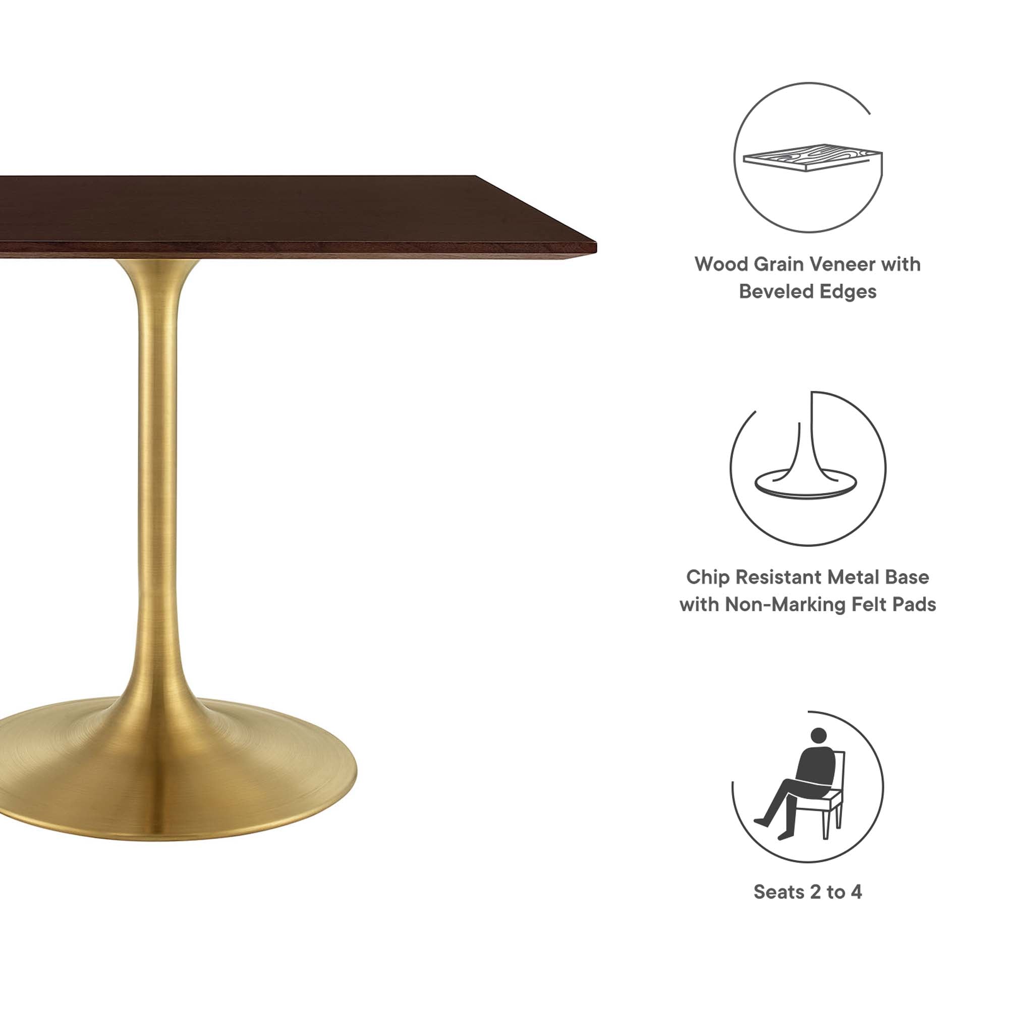 Lippa Square Wood Dining Table
