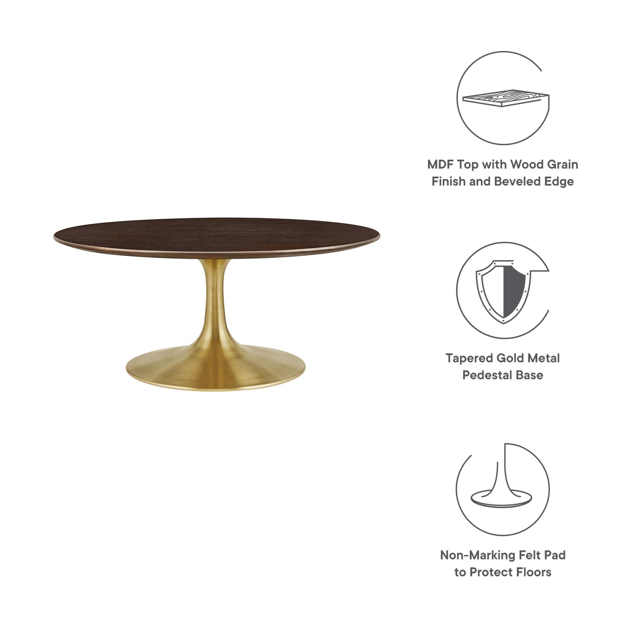 Lippa 36" Round Wood Coffee Table