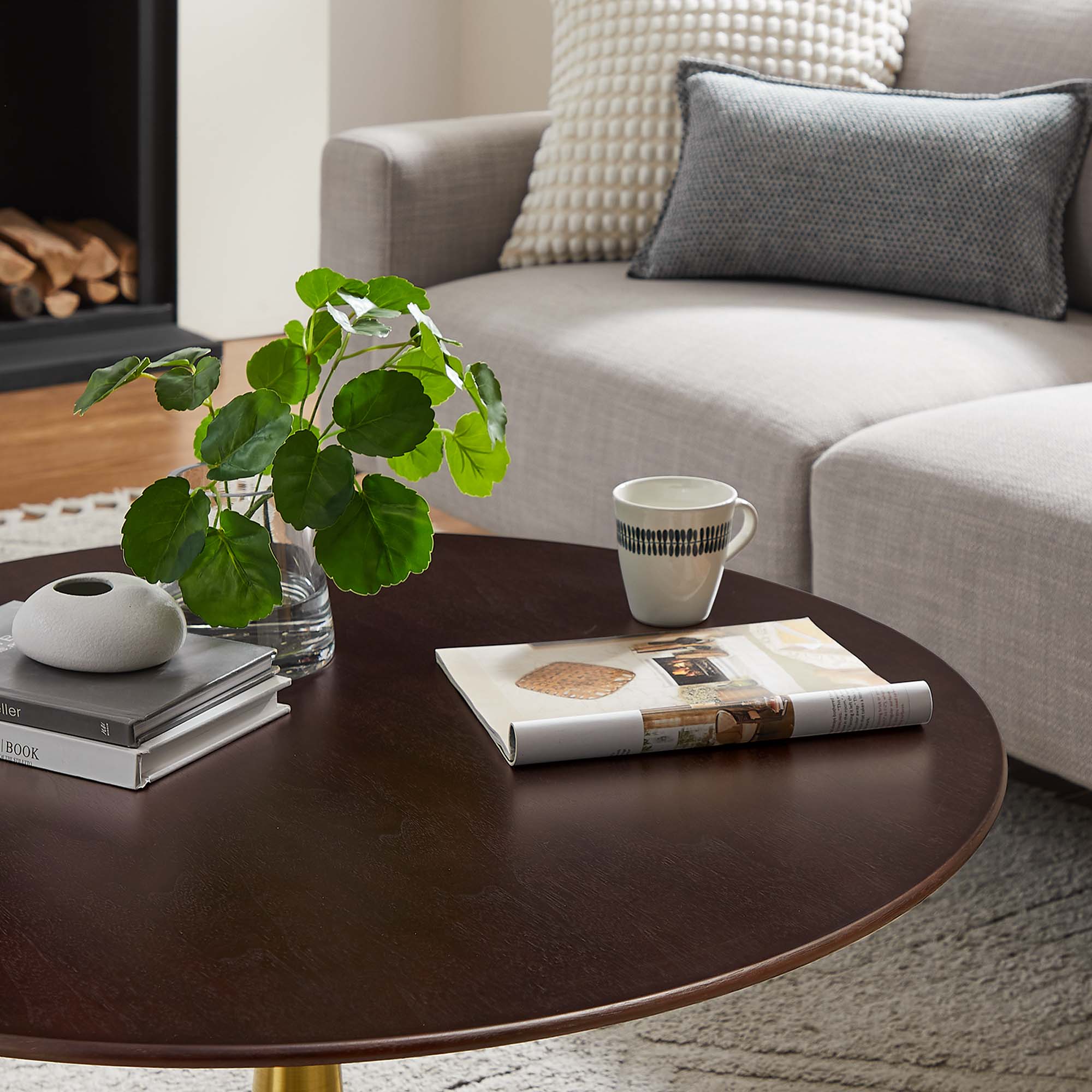 Lippa 36" Round Wood Coffee Table